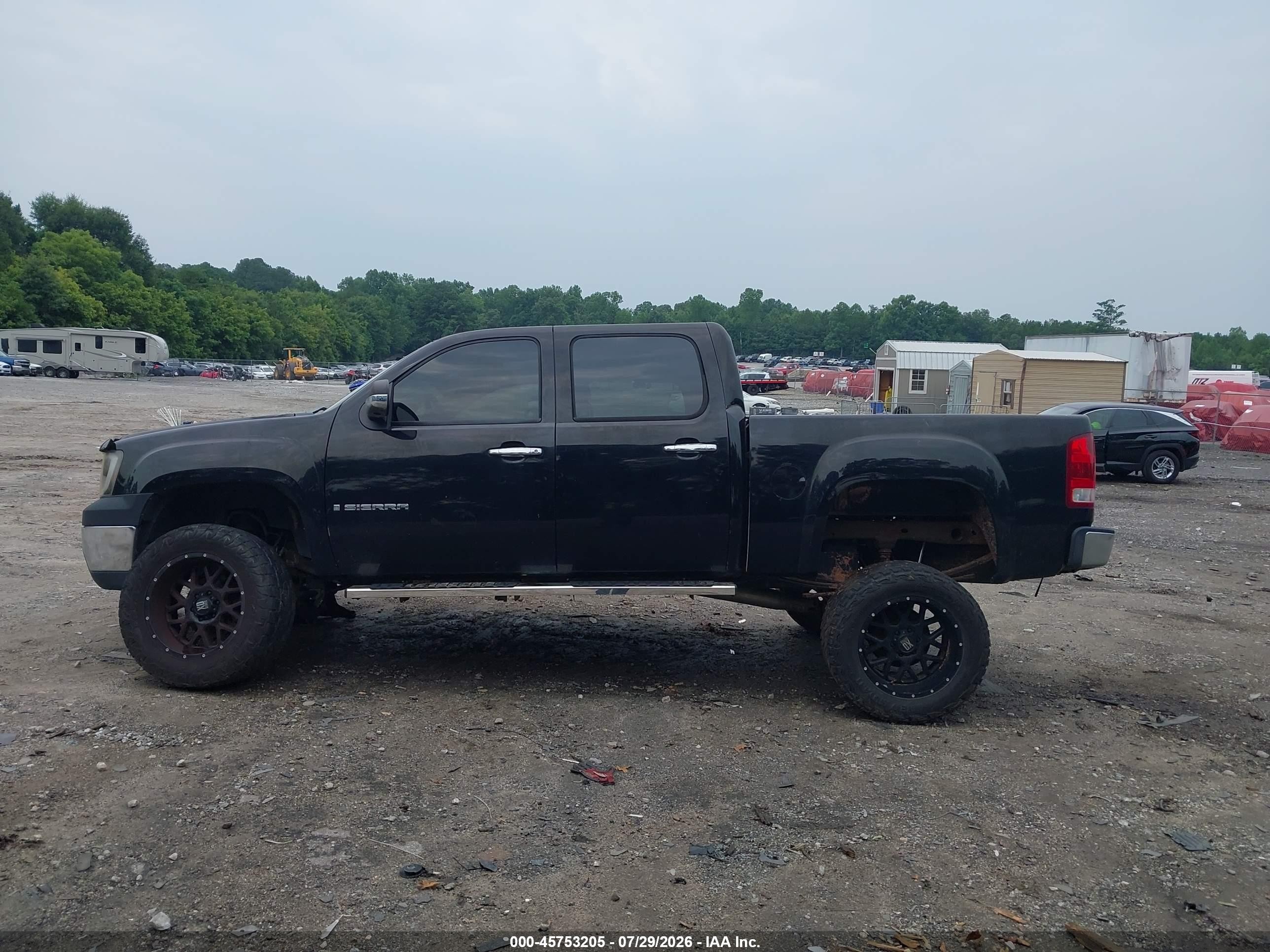 2008 Gmc Sierra 1500 Work Truck Black vin: 2GTEC13C281203089