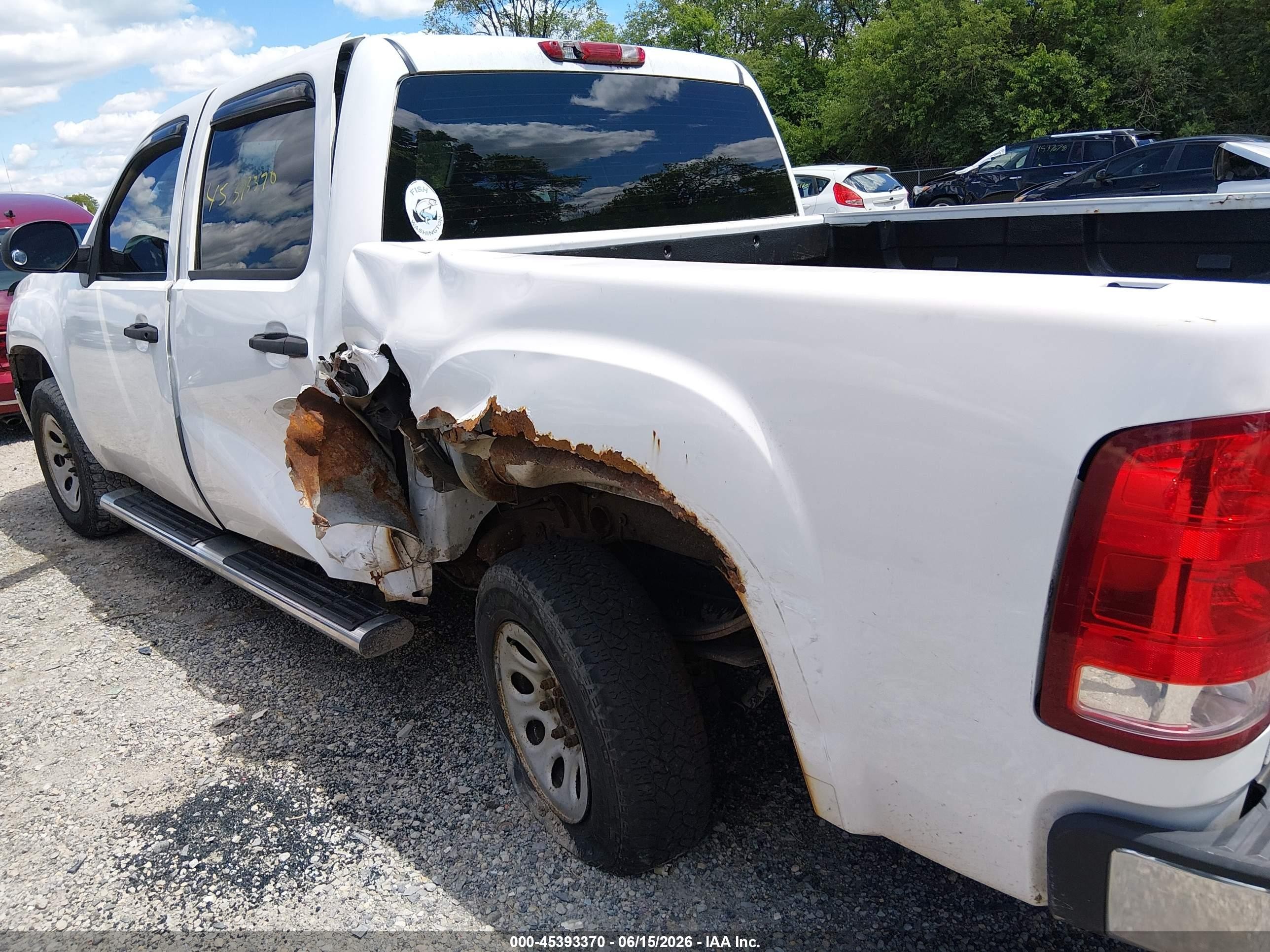 2007 Gmc Sierra 1500 Work Truck White vin: 2GTEC13C371693203