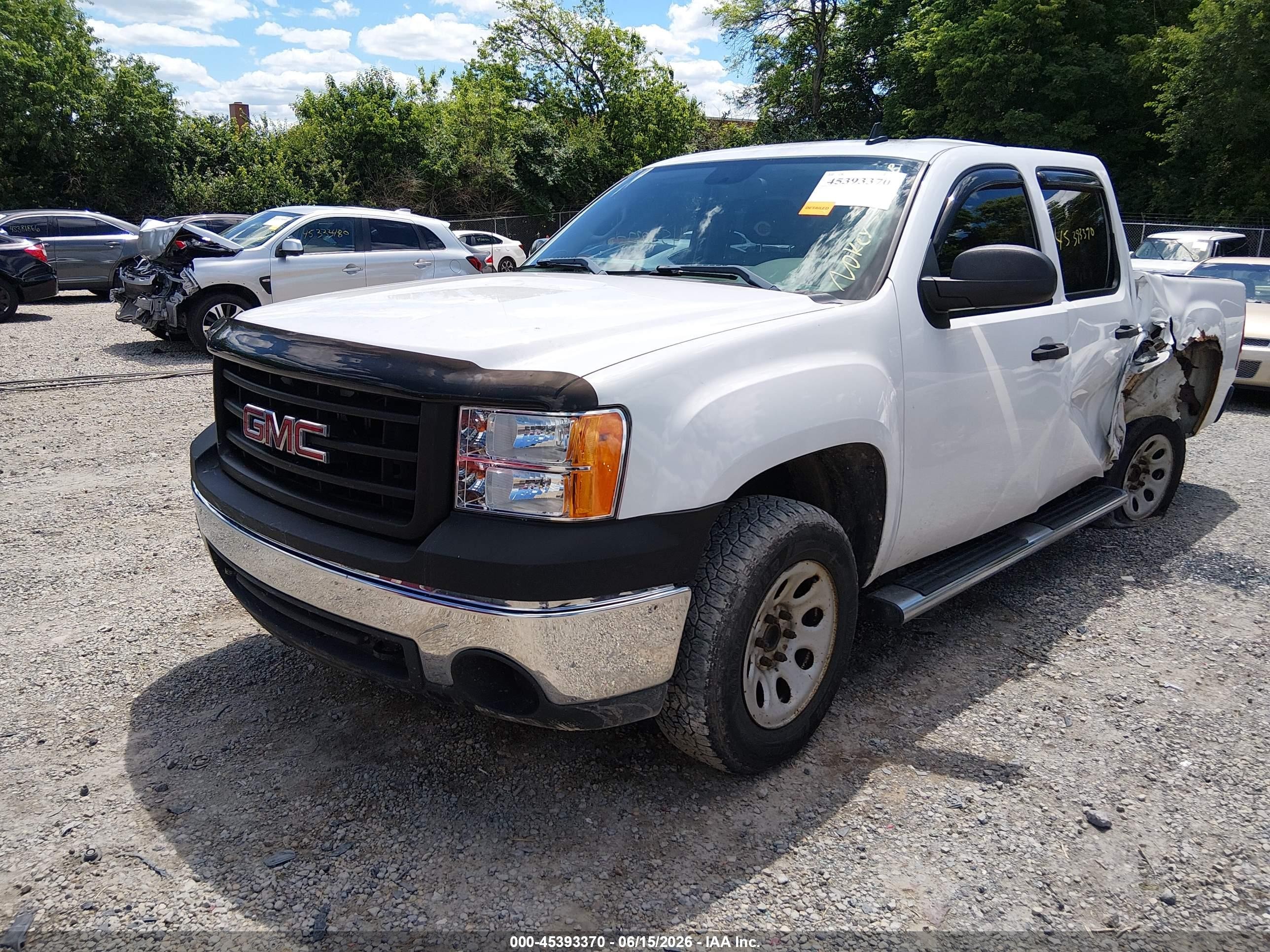 2007 Gmc Sierra 1500 Work Truck White vin: 2GTEC13C371693203