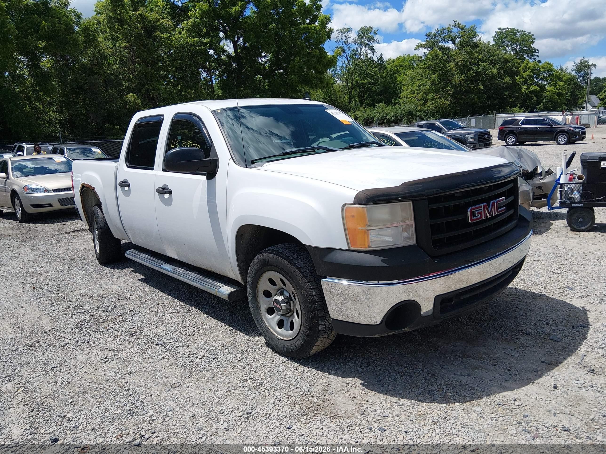 2007 Gmc Sierra 1500 Work Truck White vin: 2GTEC13C371693203