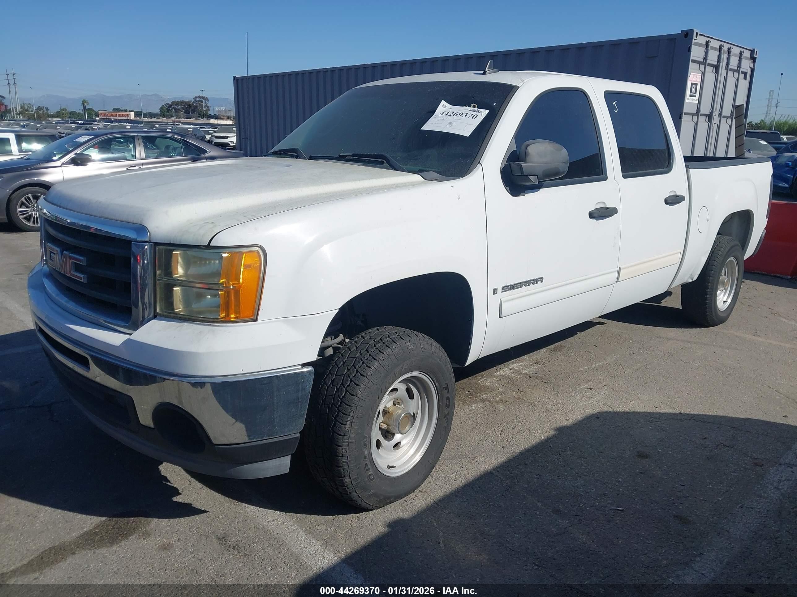 2008 Gmc Sierra 1500 Sl White vin: 2GTEC13C381154761