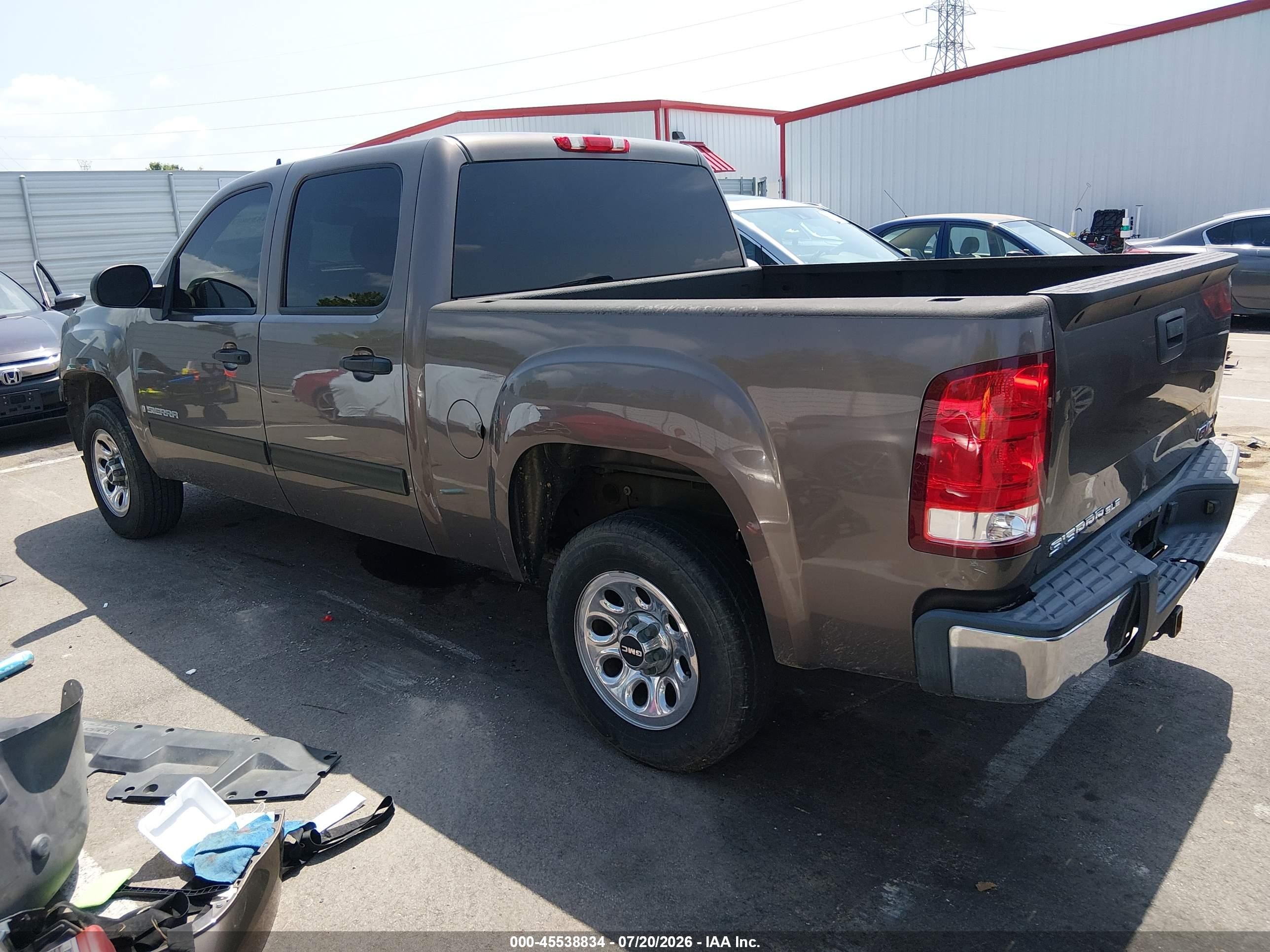 2007 Gmc Sierra 1500 Sle1 Brown vin: 2GTEC13C871684643