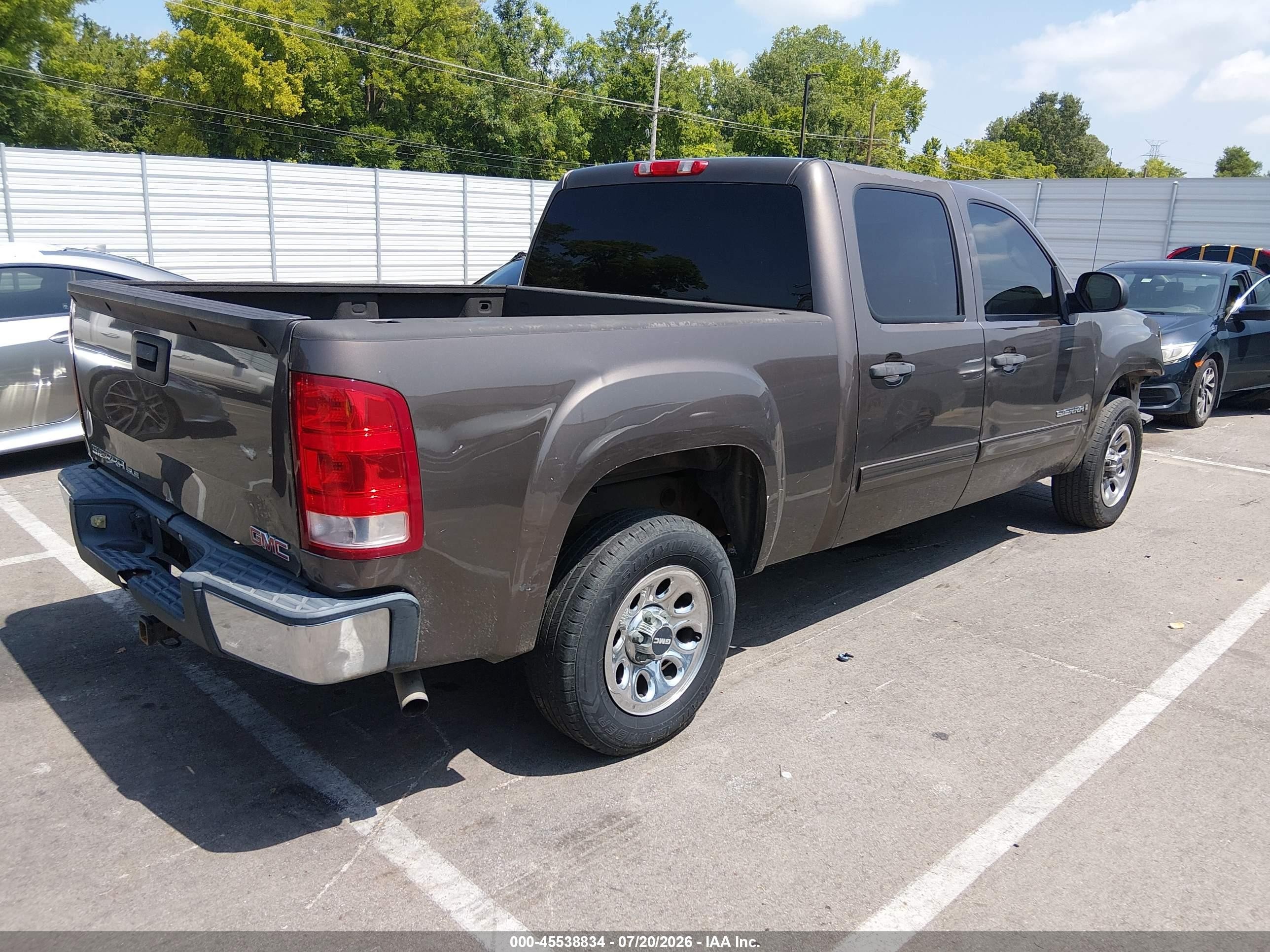 2007 Gmc Sierra 1500 Sle1 Brown vin: 2GTEC13C871684643