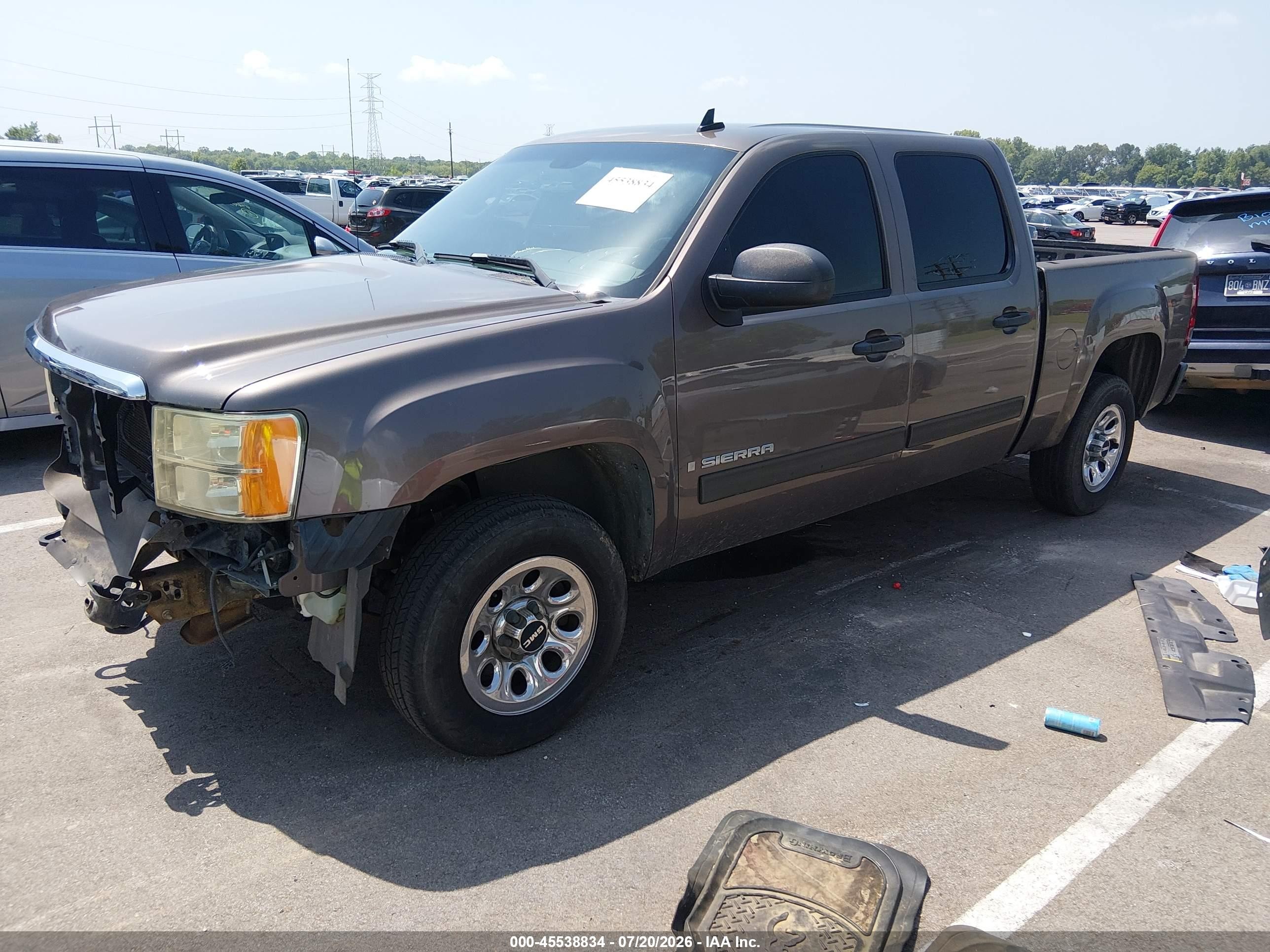 2007 Gmc Sierra 1500 Sle1 Brown vin: 2GTEC13C871684643