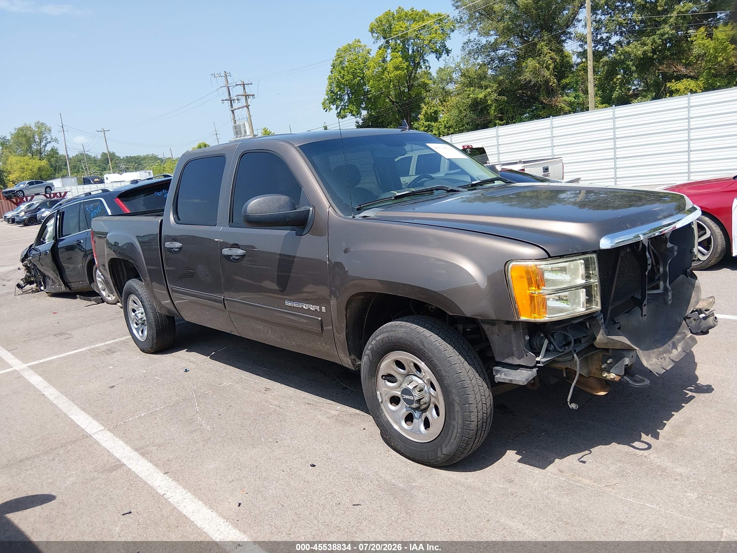 2007 Gmc Sierra 1500 Sle1 Brown vin: 2GTEC13C871684643