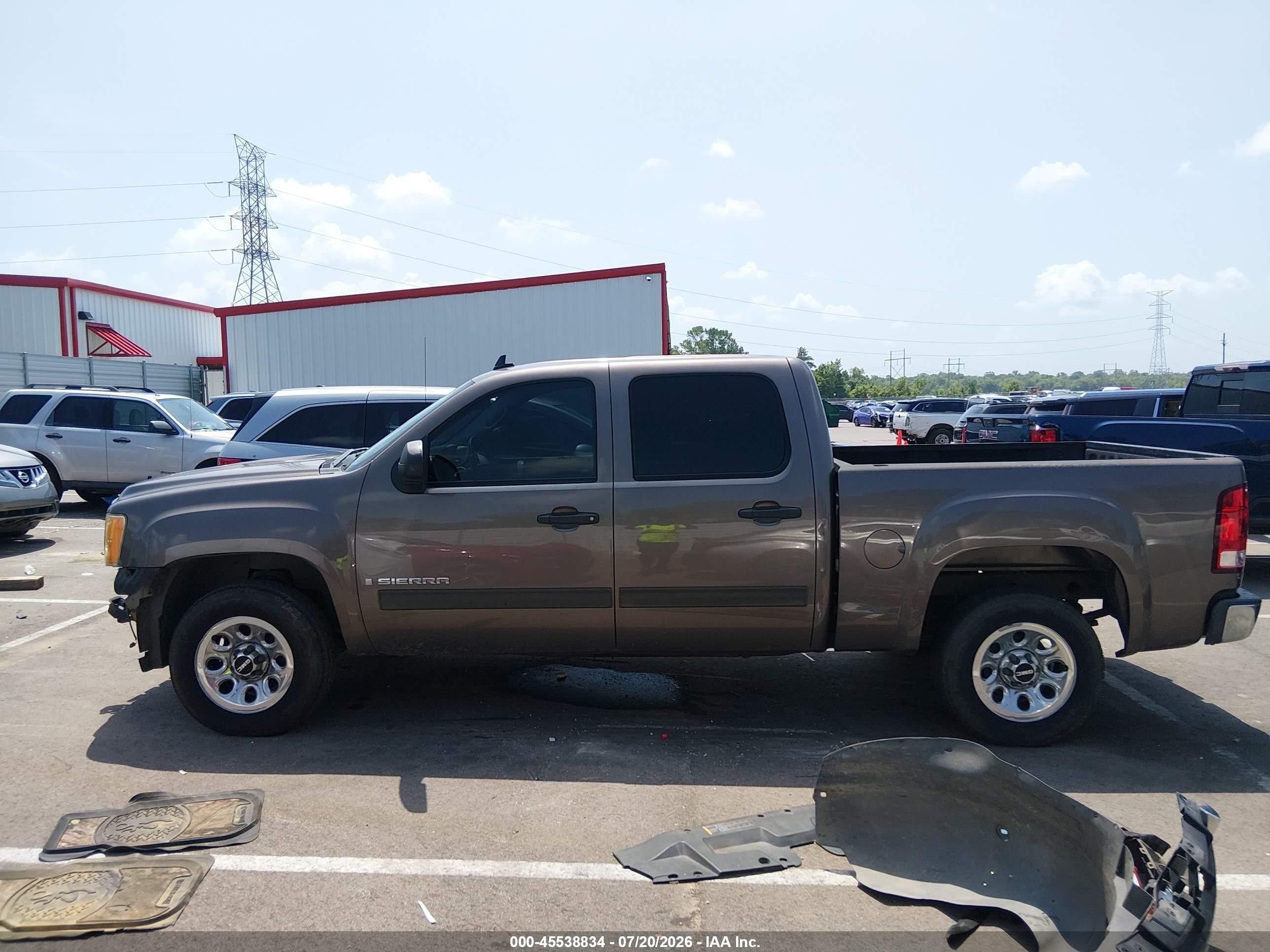 2007 Gmc Sierra 1500 Sle1 Brown vin: 2GTEC13C871684643