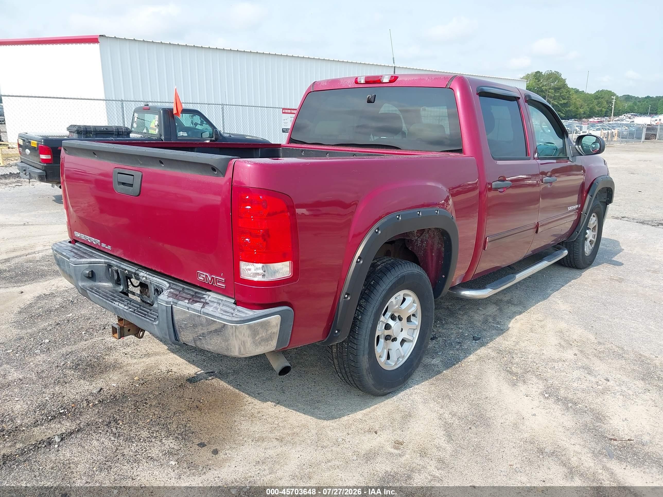 2007 Gmc Sierra 1500 Sle2 Бордовый vin: 2GTEC13J171591381