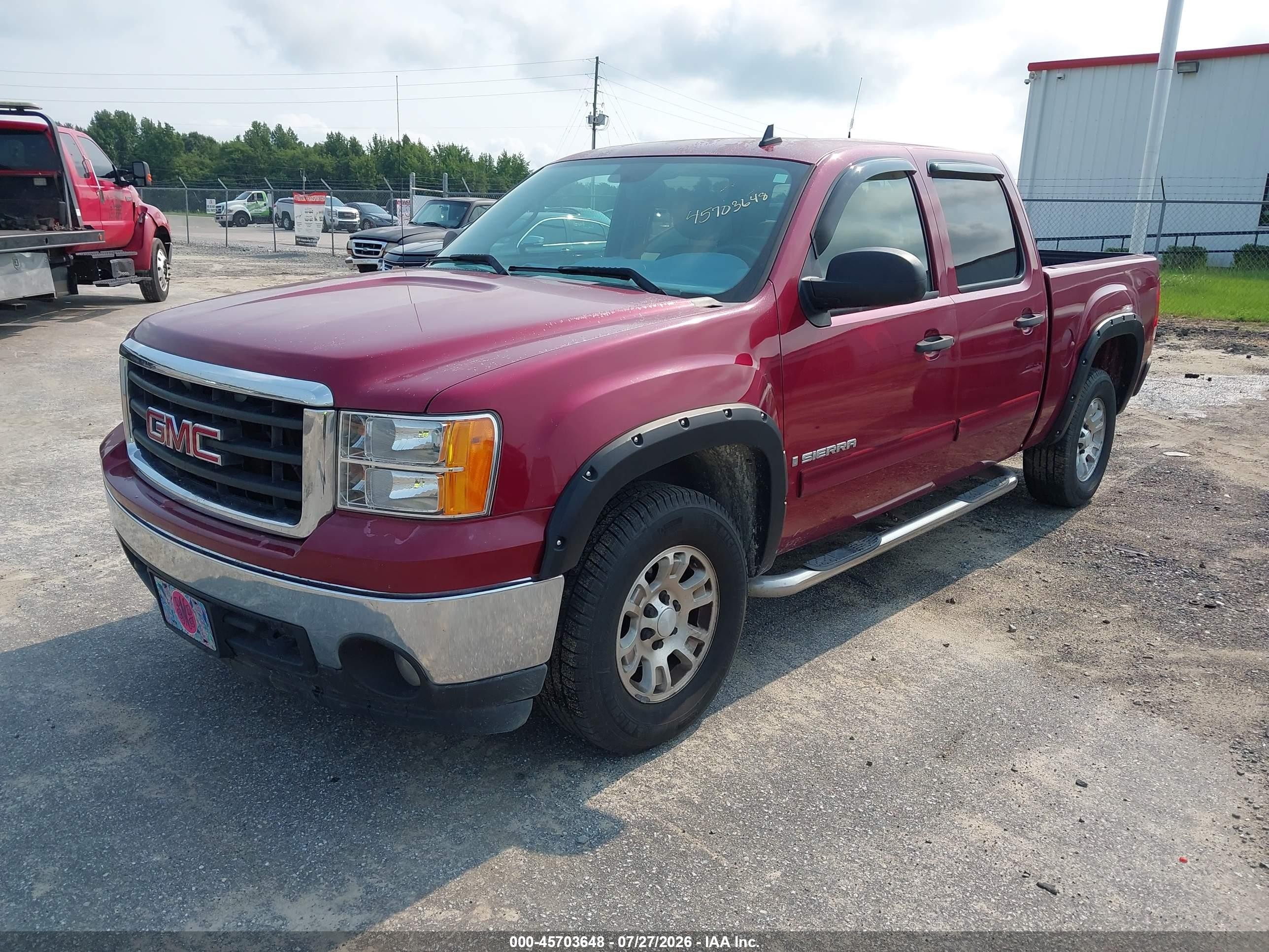 2007 Gmc Sierra 1500 Sle2 Бордовый vin: 2GTEC13J171591381