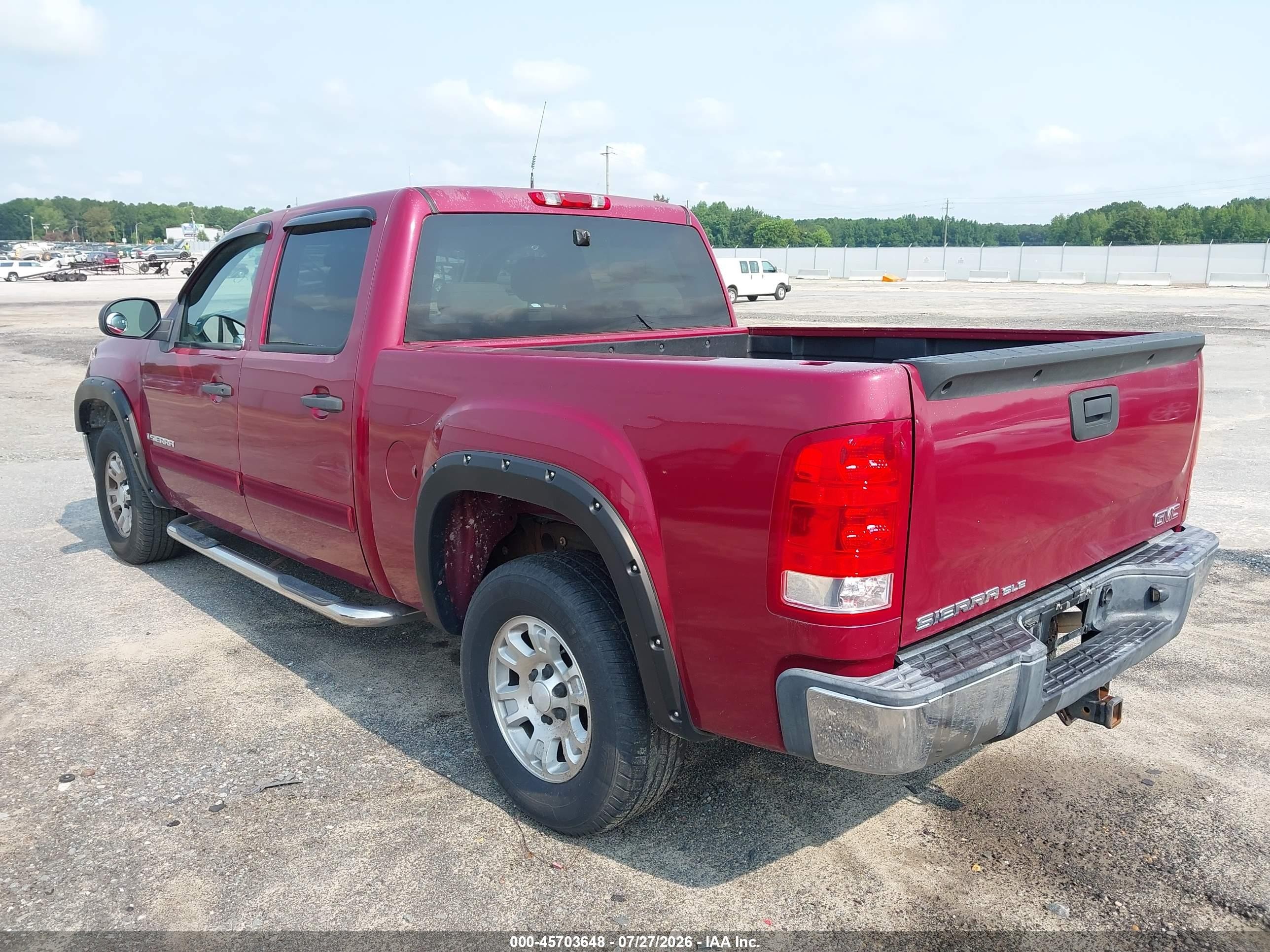 2007 Gmc Sierra 1500 Sle2 Бордовый vin: 2GTEC13J171591381