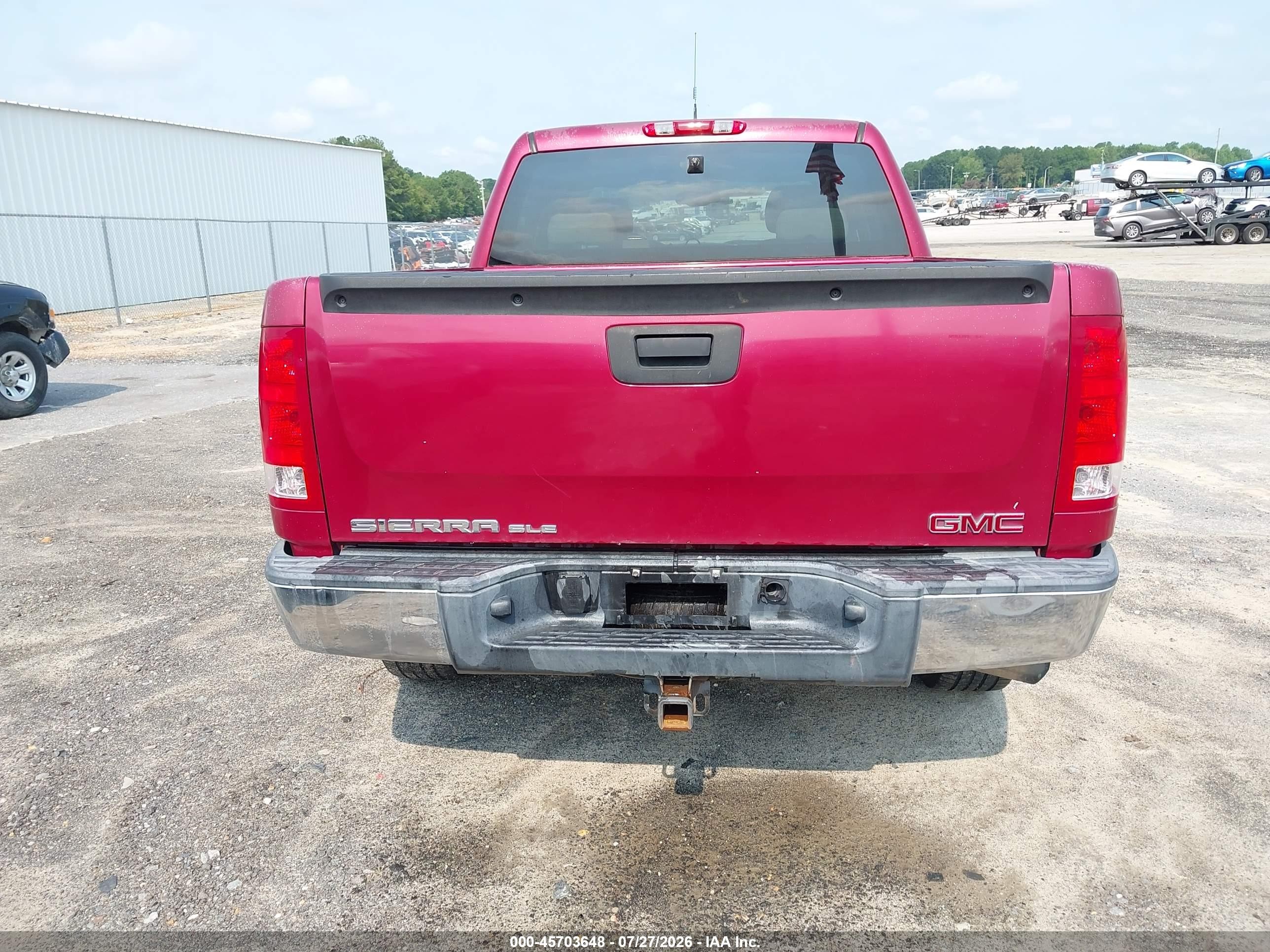 2007 Gmc Sierra 1500 Sle2 Бордовый vin: 2GTEC13J171591381
