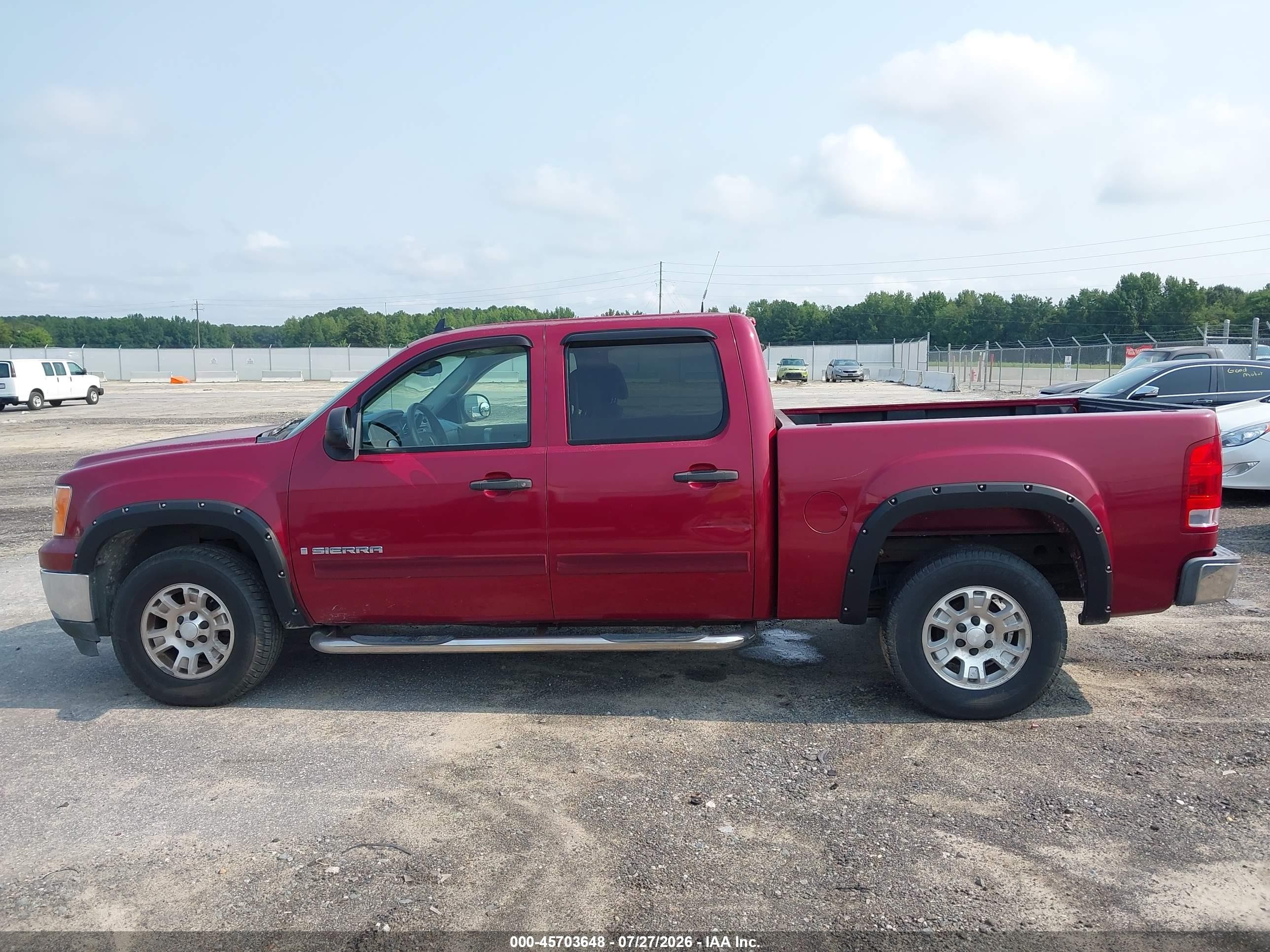 2007 Gmc Sierra 1500 Sle2 Бордовый vin: 2GTEC13J171591381
