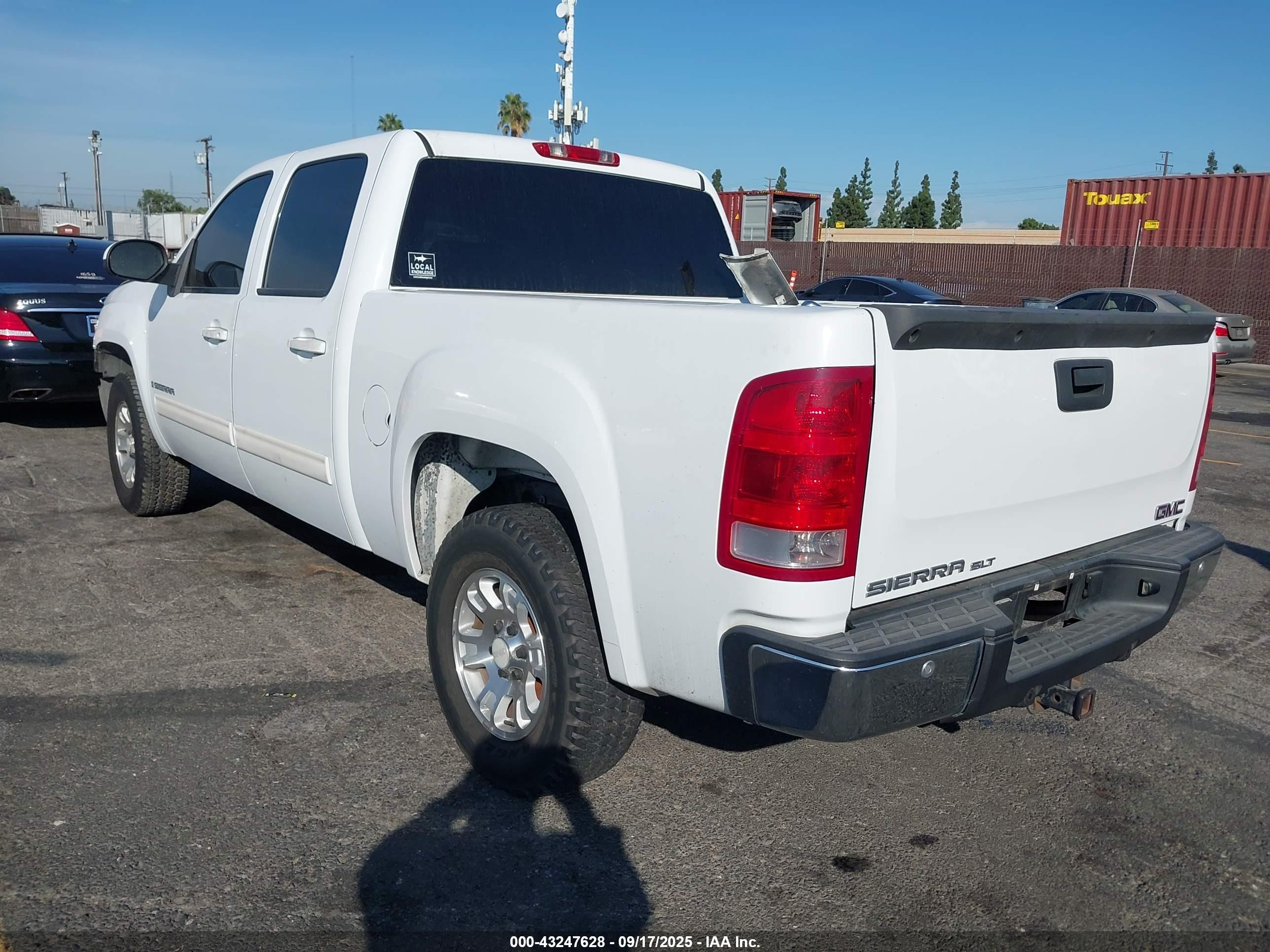 2007 Gmc Sierra 1500 Slt White vin: 2GTEC13J271503891