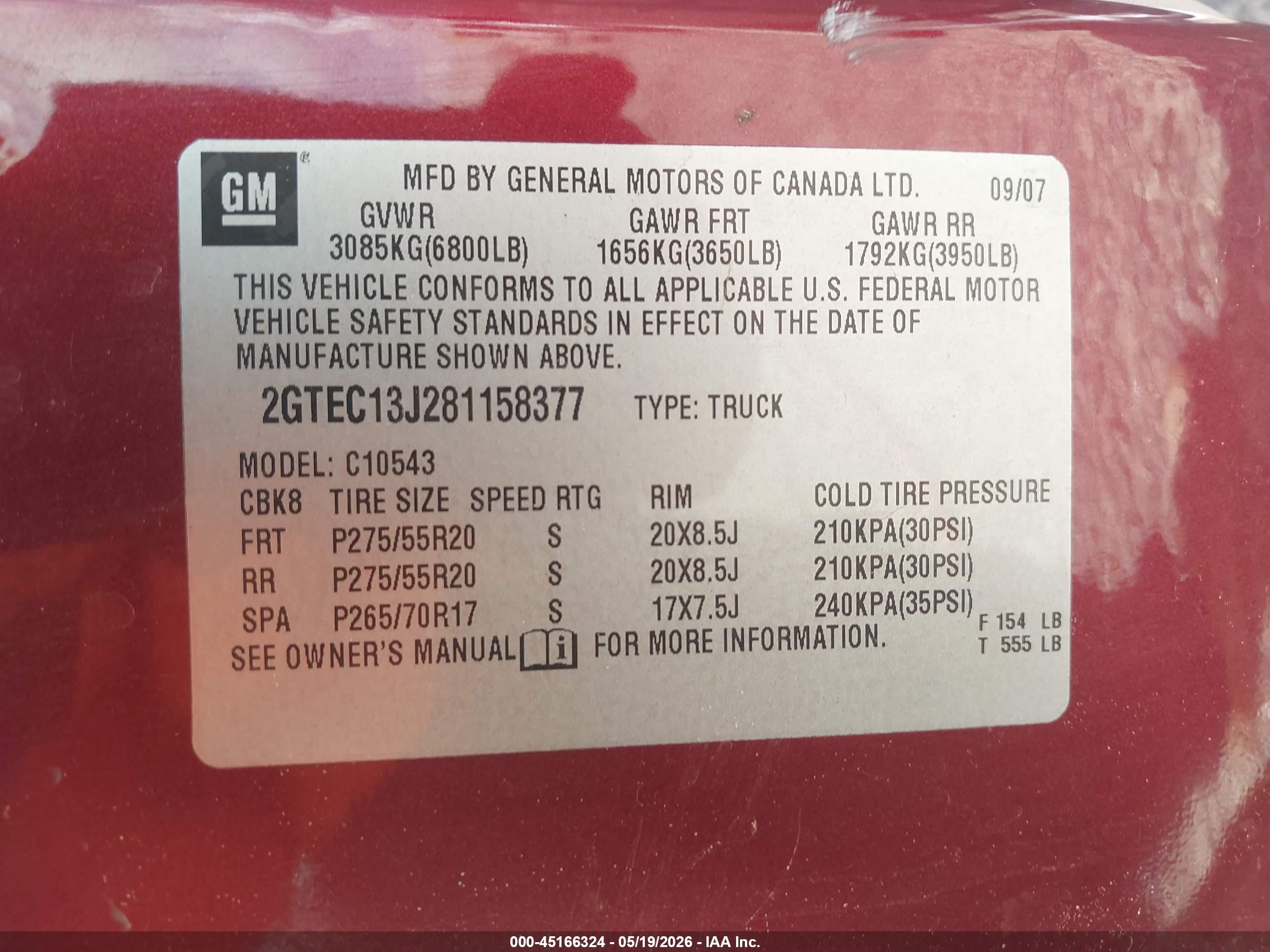 2008 Gmc Sierra 1500 Sle1 Maroon vin: 2GTEC13J281158377