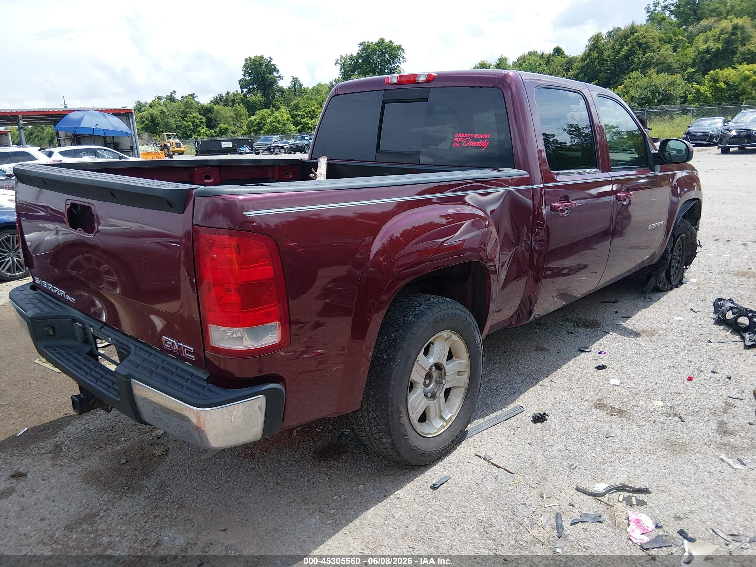 2007 Gmc Sierra 1500 Slt Maroon vin: 2GTEC13J371532283