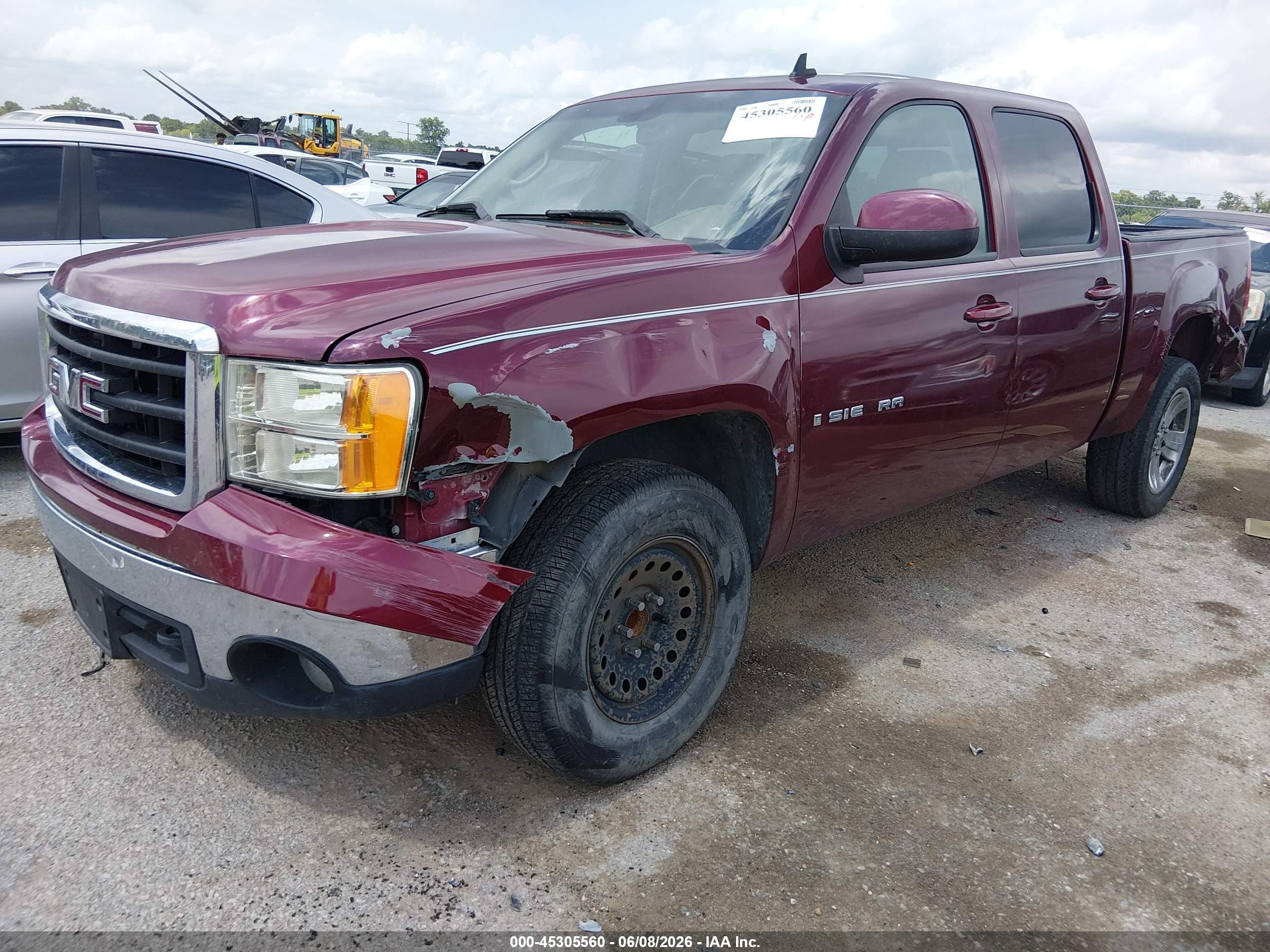 2007 Gmc Sierra 1500 Slt Maroon vin: 2GTEC13J371532283