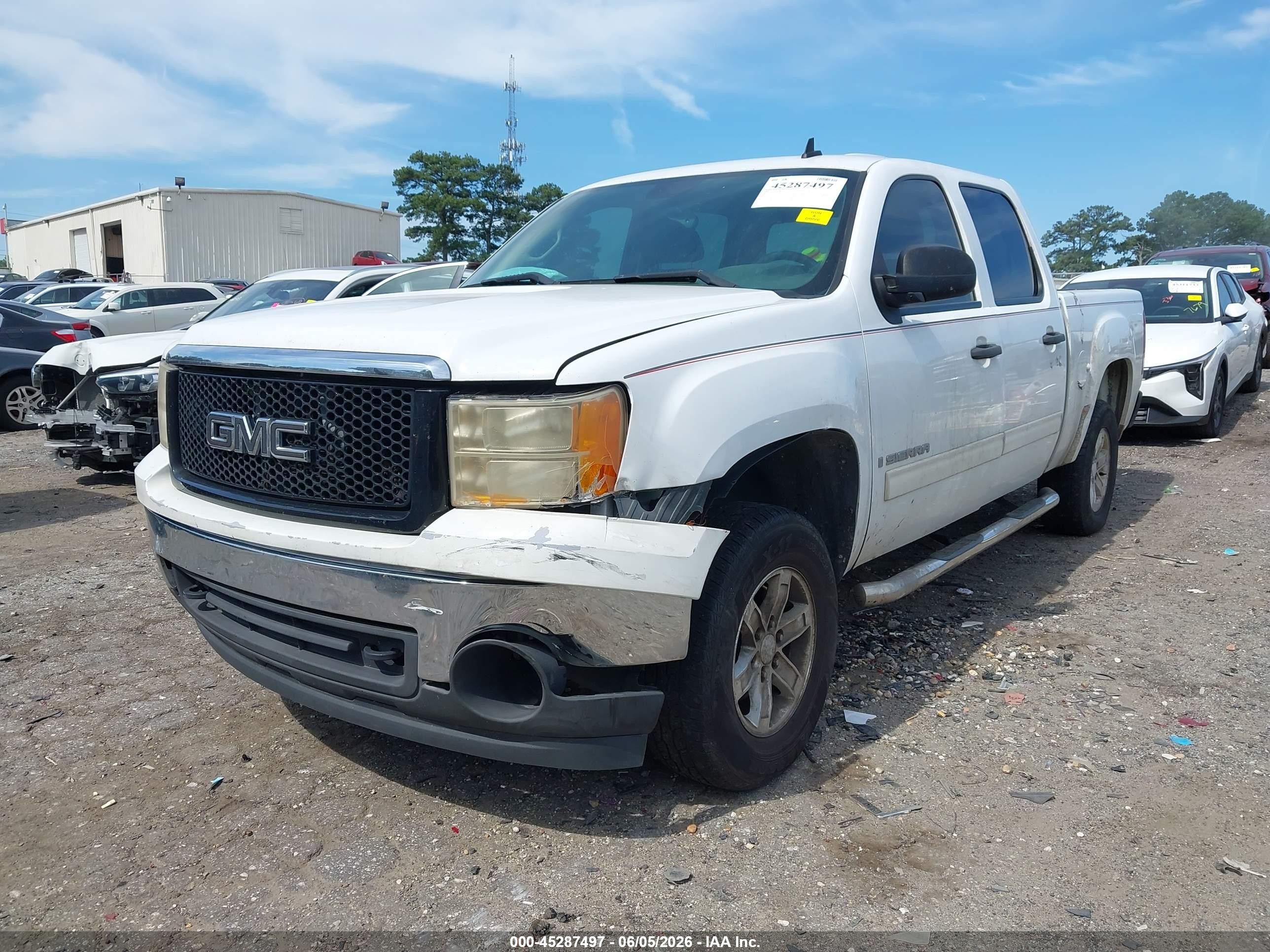 2008 Gmc Sierra 1500 Sle2 White vin: 2GTEC13J381338340