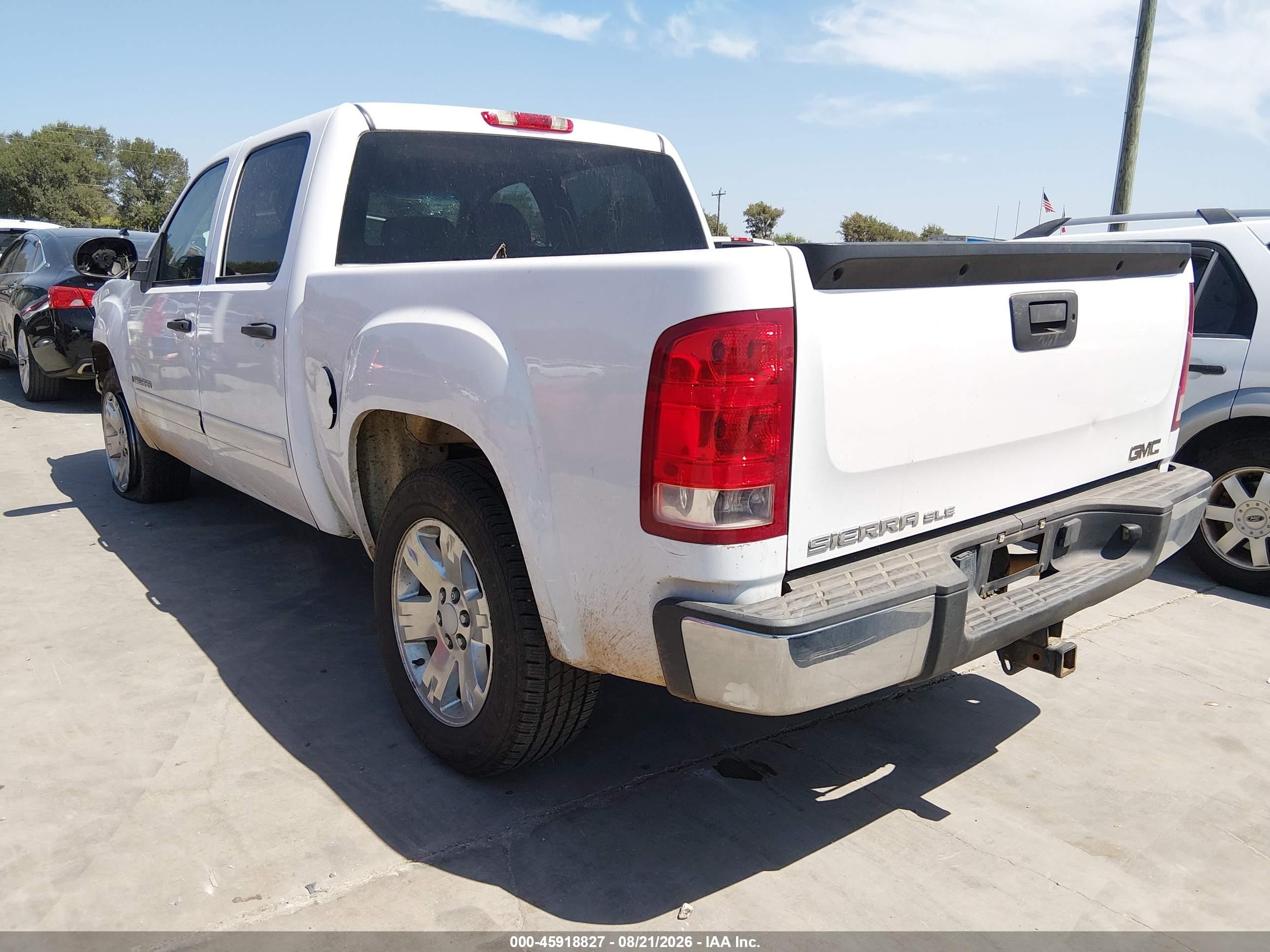 2008 Gmc Sierra 1500 Sle2 White vin: 2GTEC13J381339701