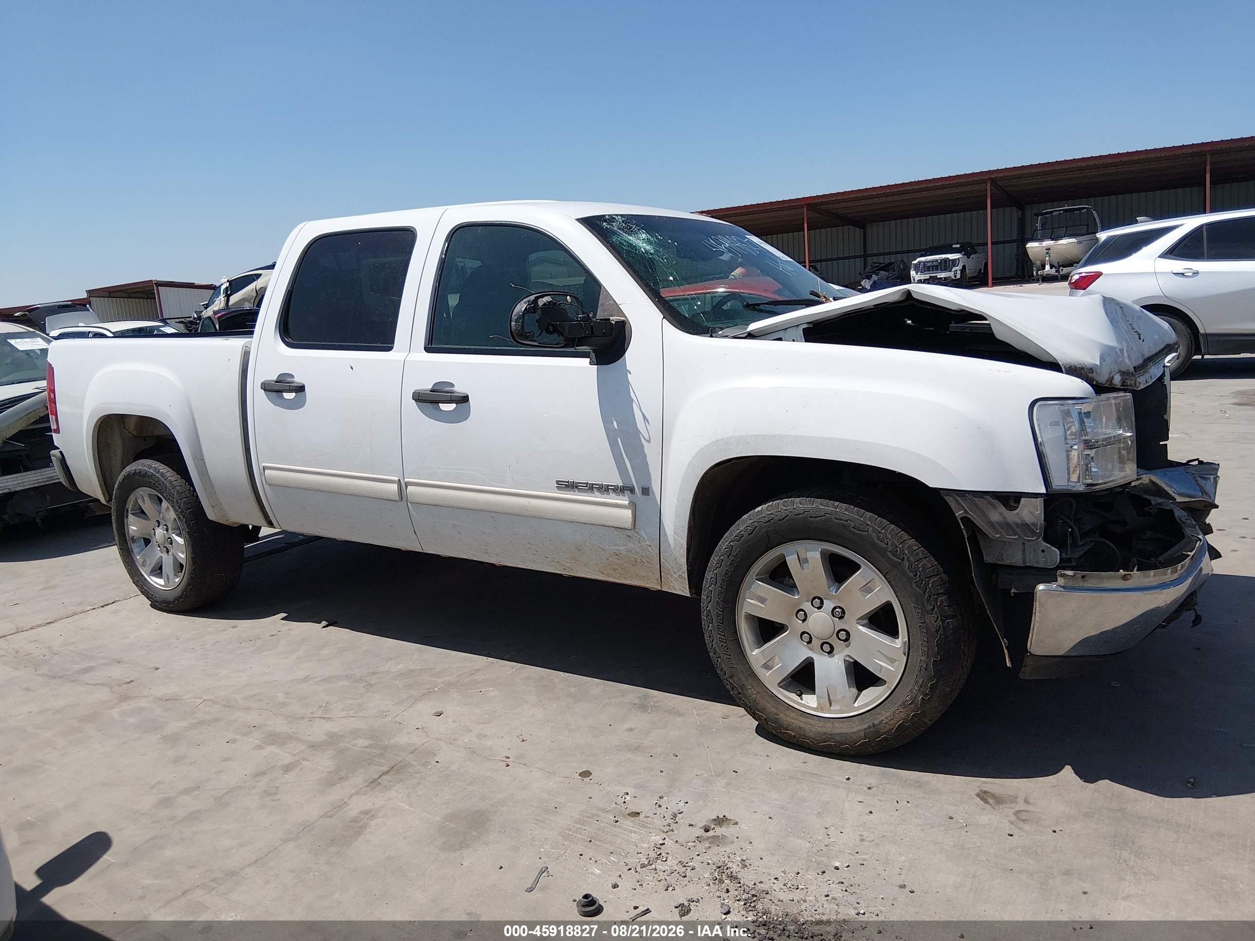 2008 Gmc Sierra 1500 Sle2 White vin: 2GTEC13J381339701