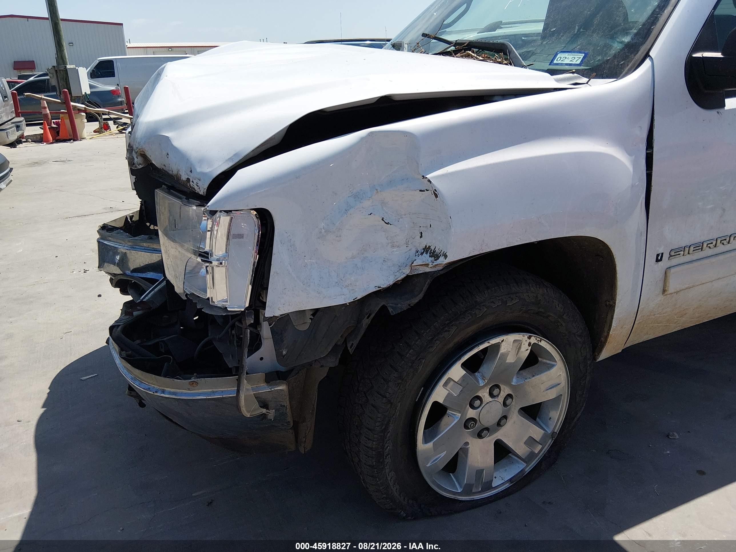 2008 Gmc Sierra 1500 Sle2 White vin: 2GTEC13J381339701