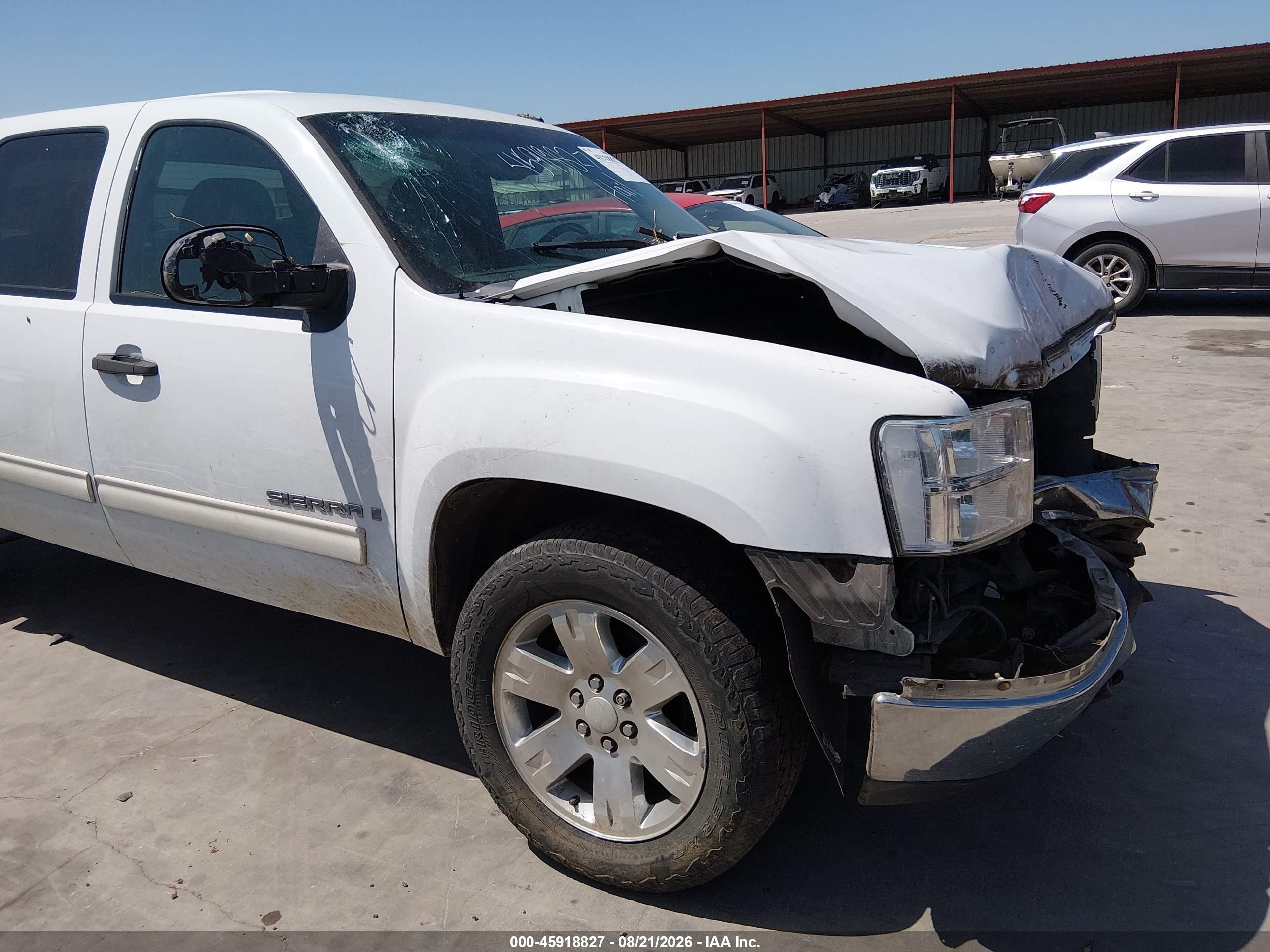 2008 Gmc Sierra 1500 Sle2 White vin: 2GTEC13J381339701