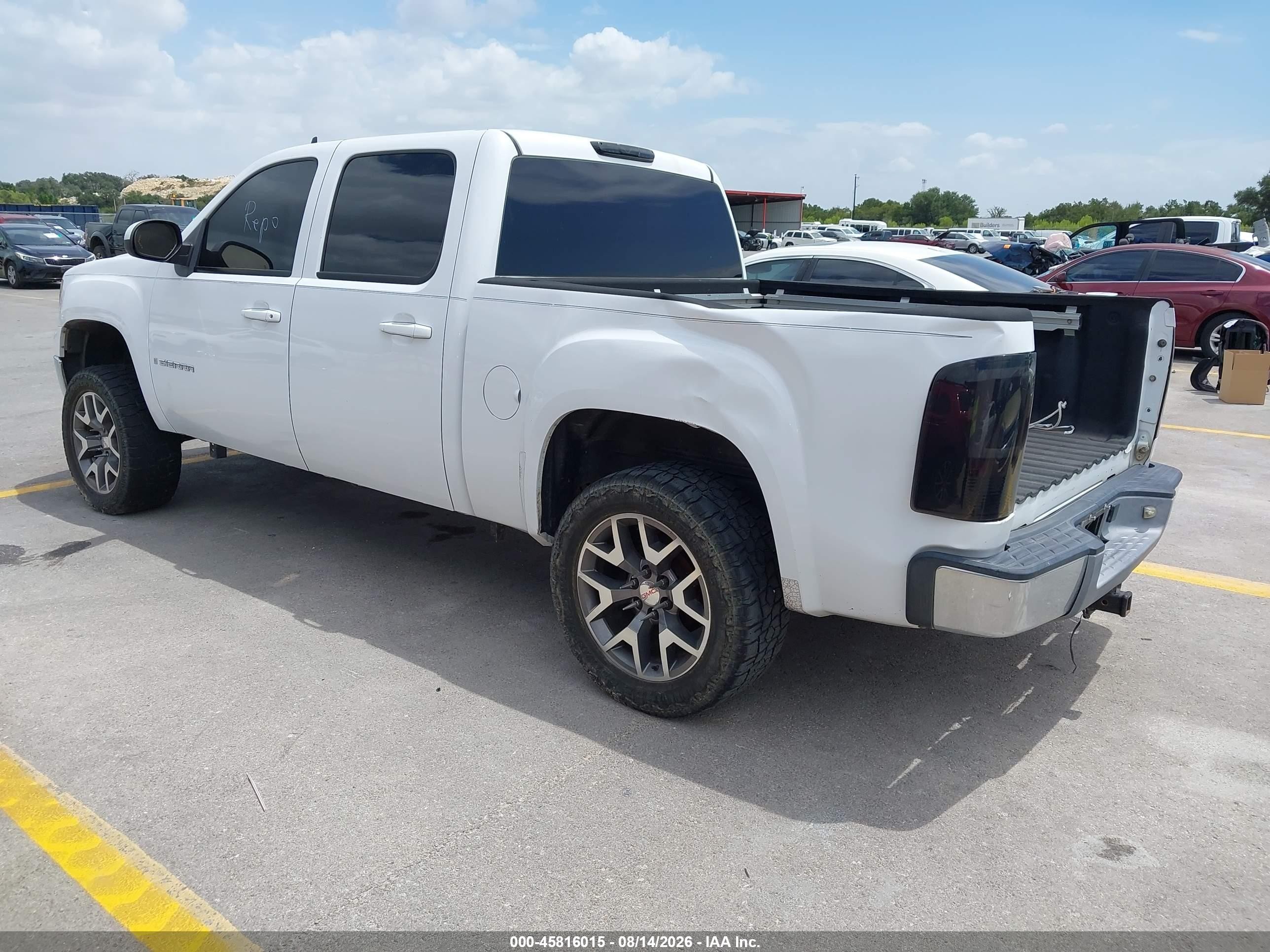 2008 Gmc Sierra 1500 Sle1 White vin: 2GTEC13J581191096