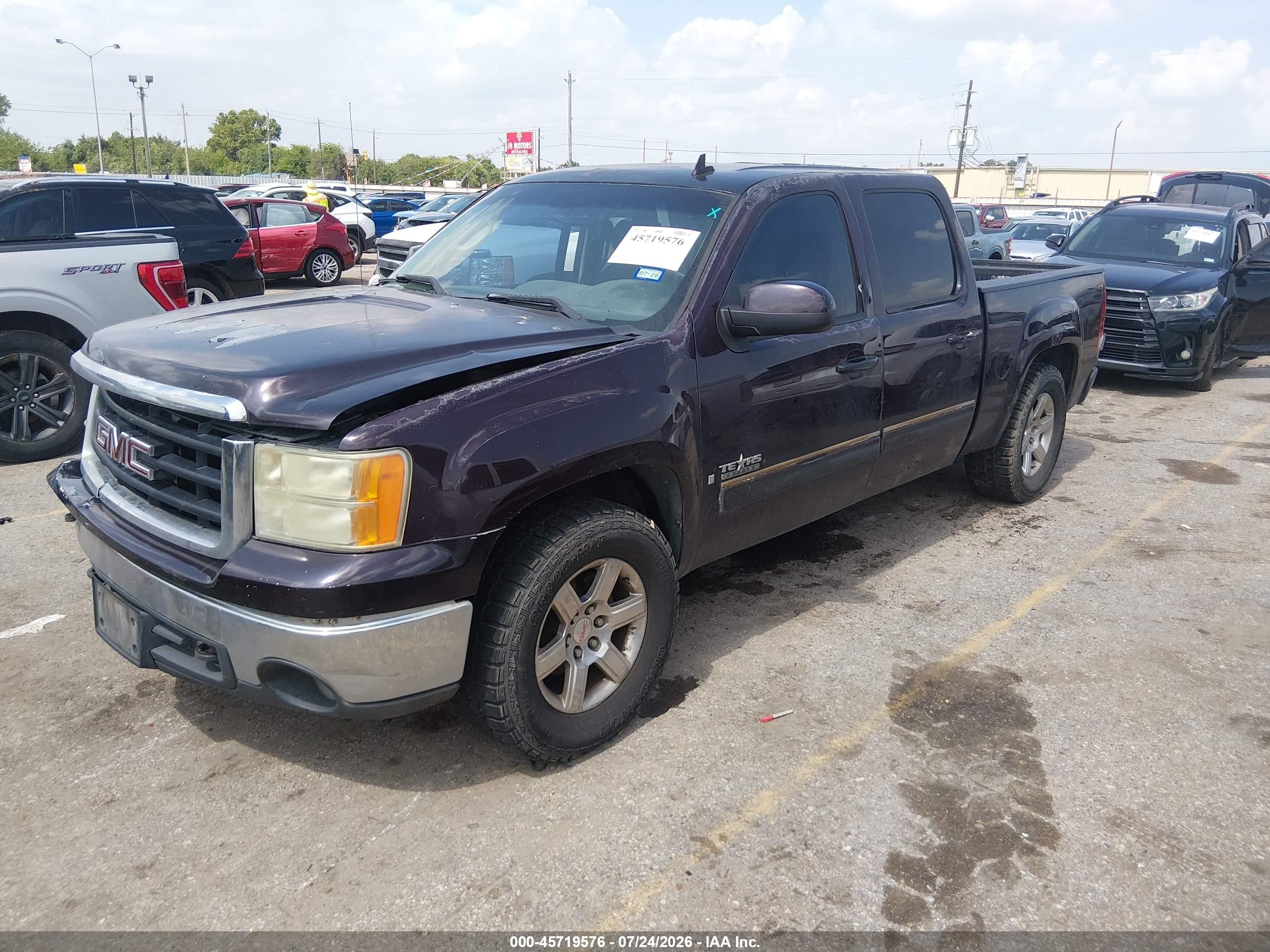2008 Gmc Sierra 1500 Sle1 Purple vin: 2GTEC13J781193416