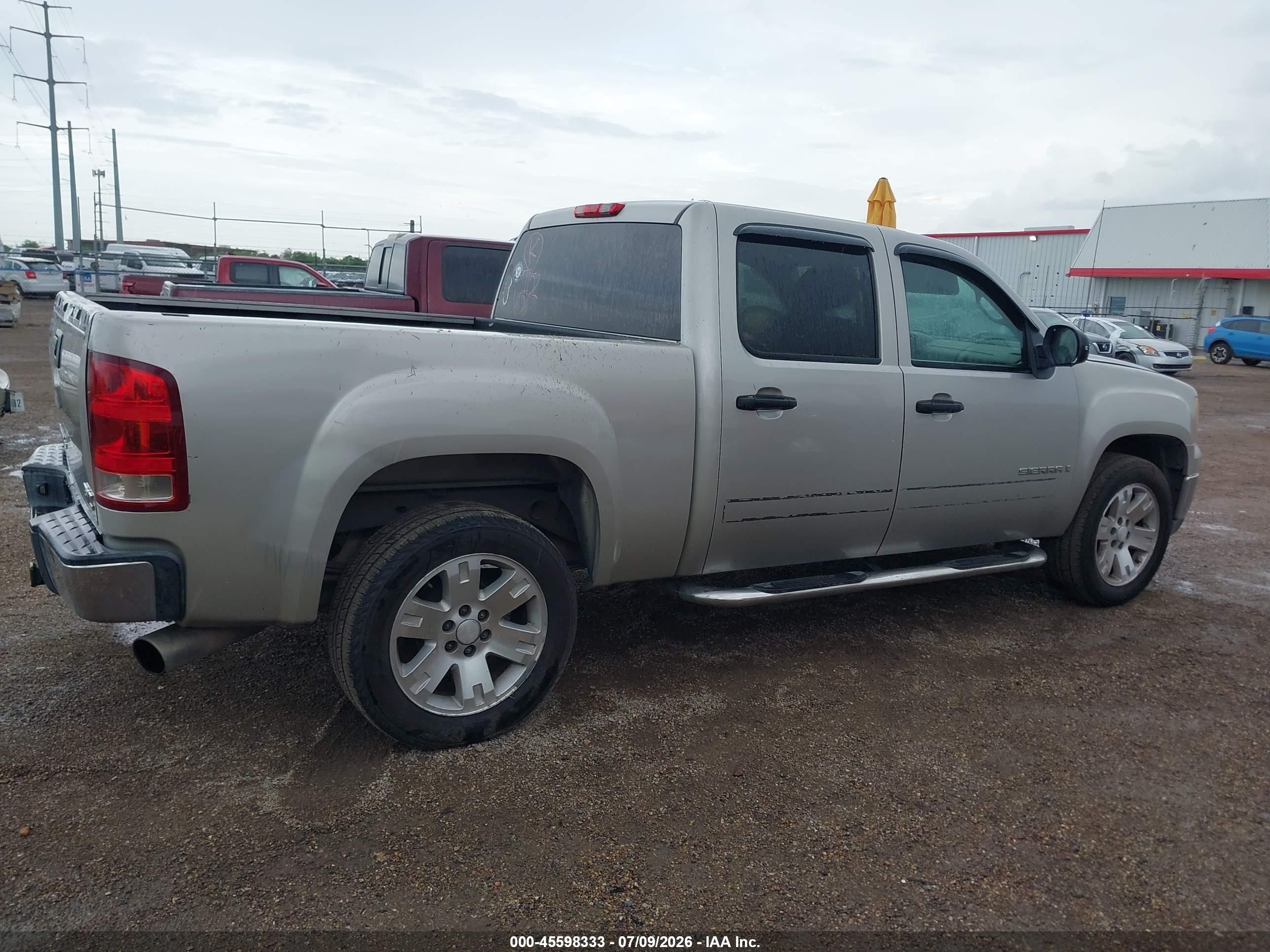 2007 Gmc Sierra 1500 Sle2 Silver vin: 2GTEC13JX71524858