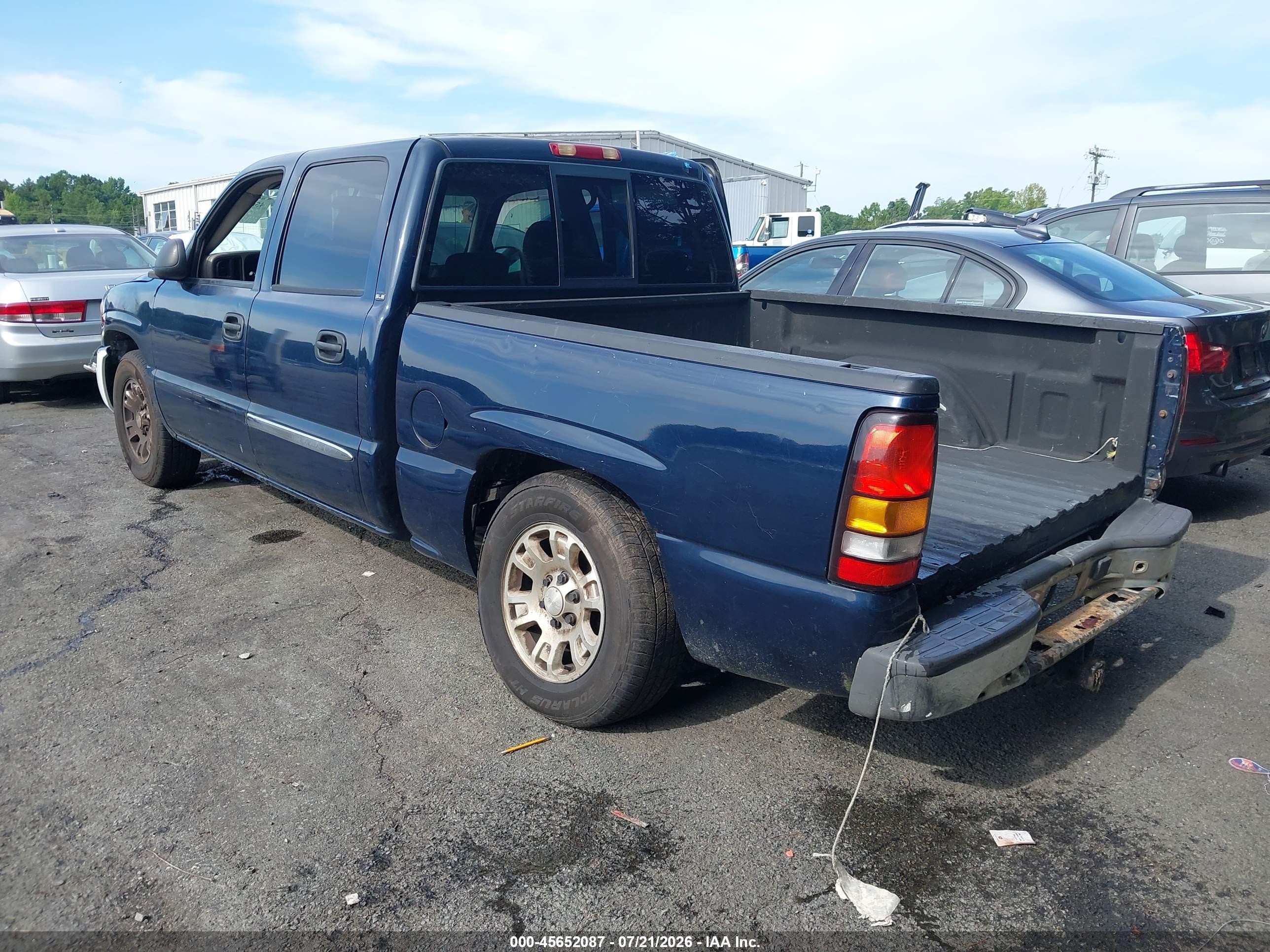 2005 Gmc Sierra 1500 Sle Blue vin: 2GTEC13T251136456
