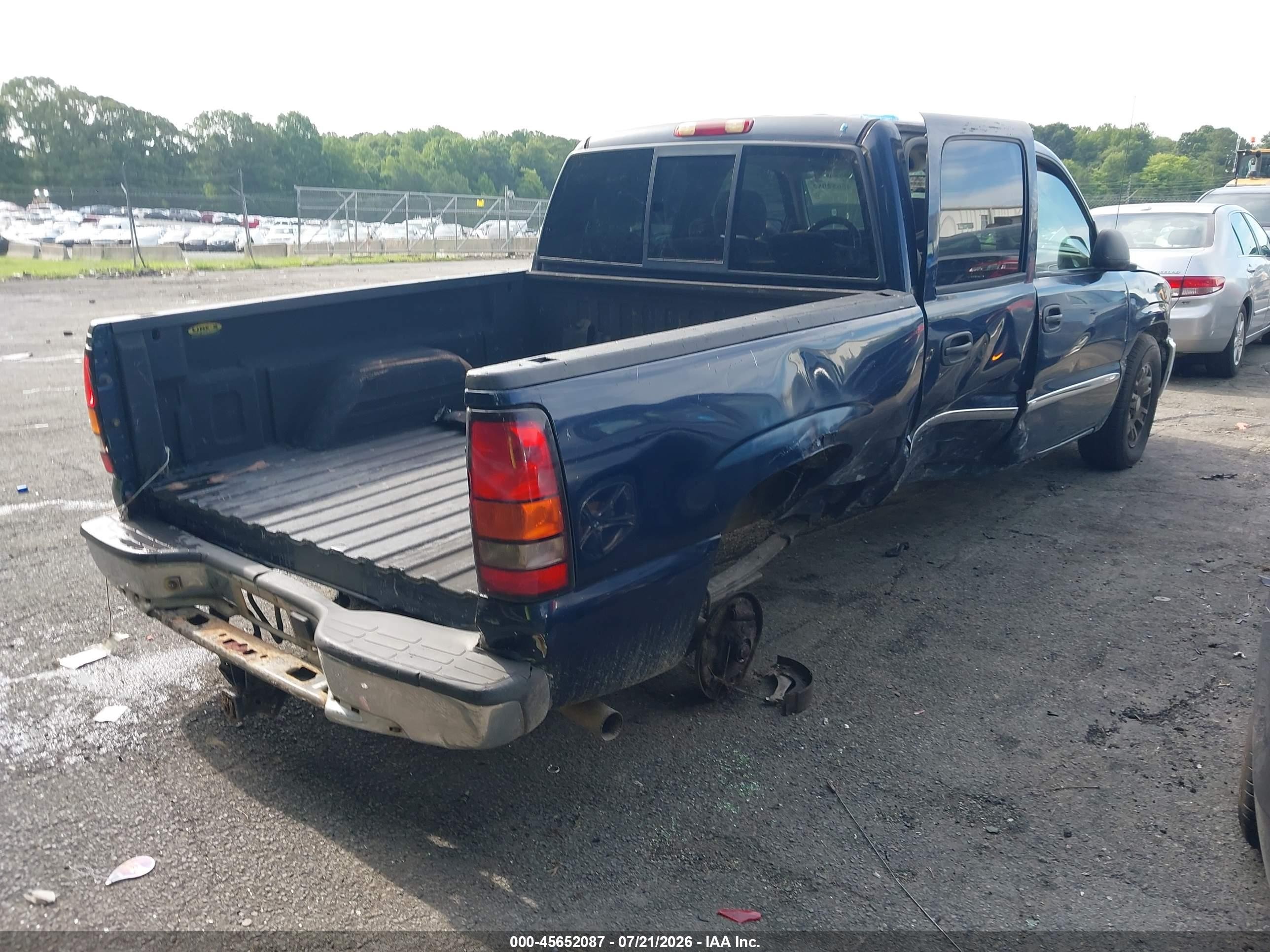 2005 Gmc Sierra 1500 Sle Blue vin: 2GTEC13T251136456