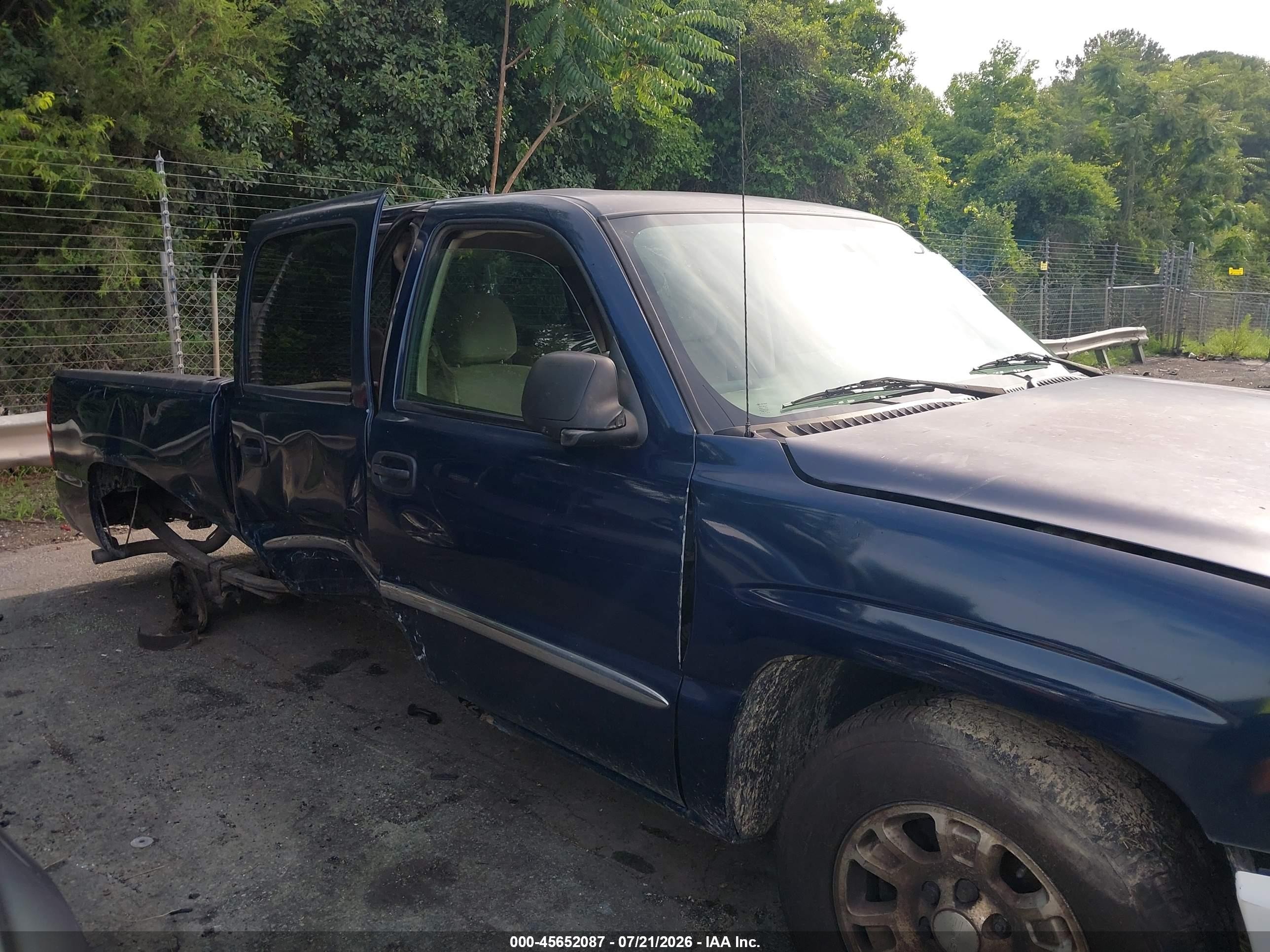 2005 Gmc Sierra 1500 Sle Blue vin: 2GTEC13T251136456