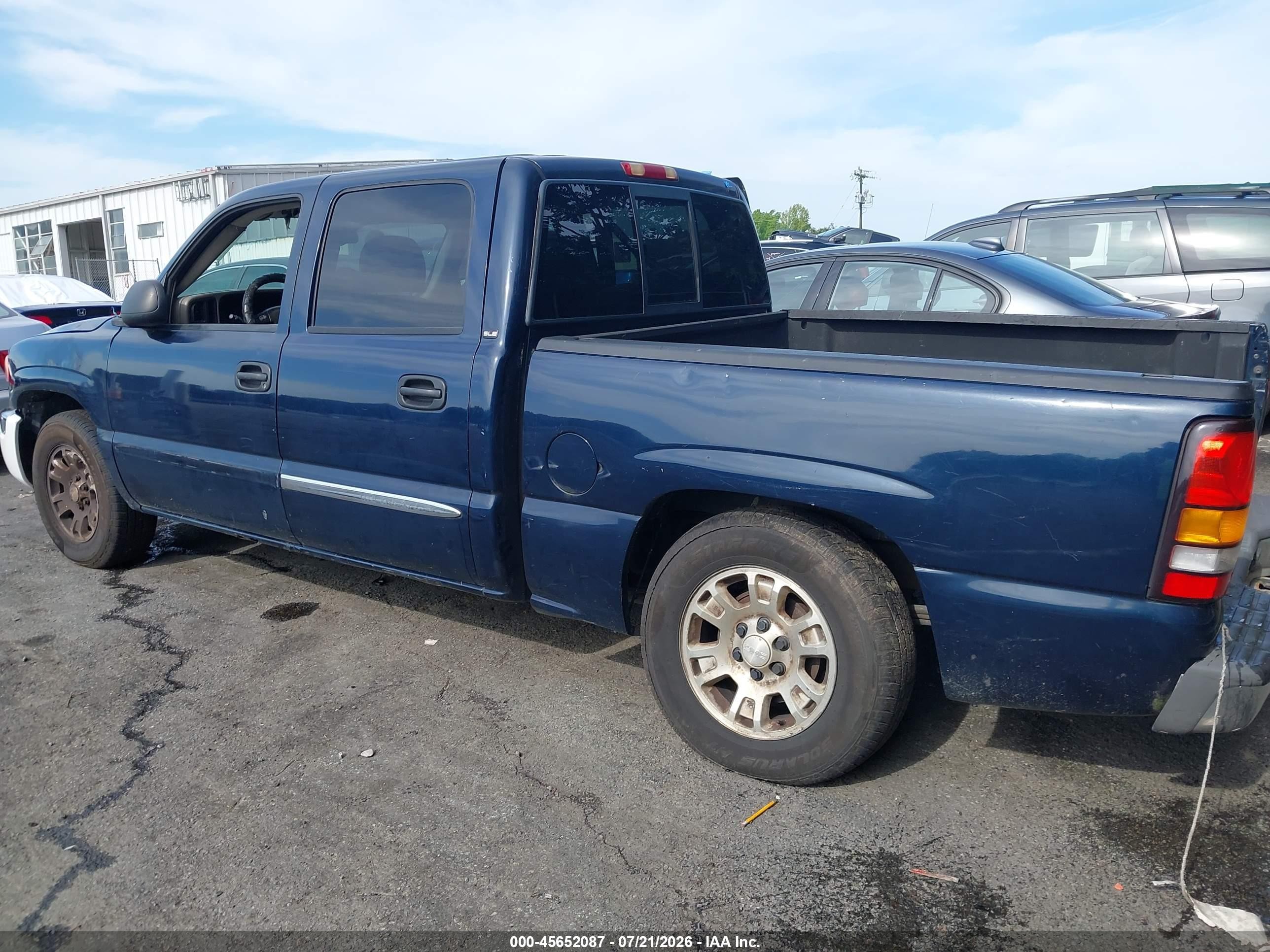 2005 Gmc Sierra 1500 Sle Blue vin: 2GTEC13T251136456