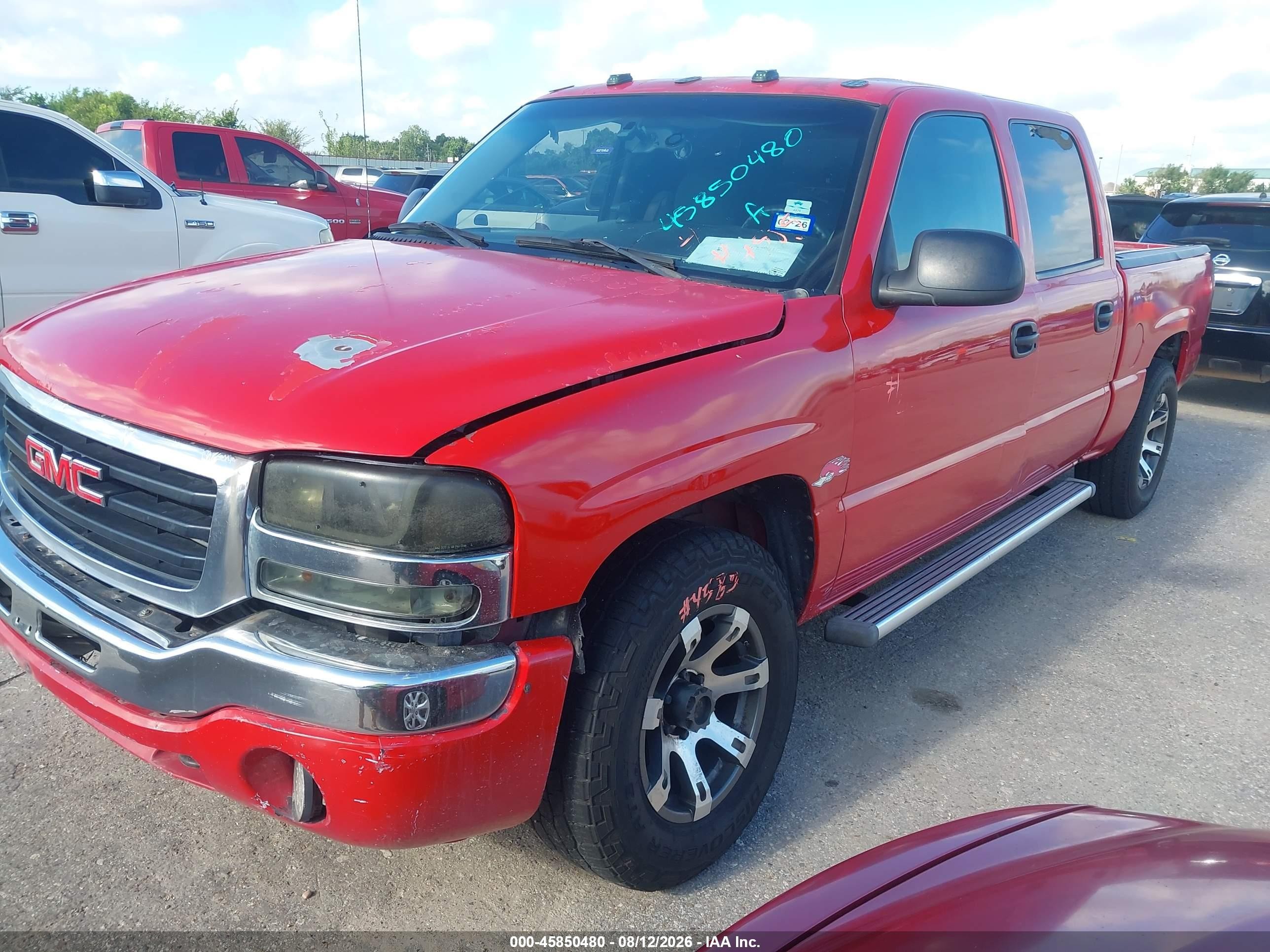 2006 Gmc Sierra 1500 Sle1 Red vin: 2GTEC13T261155266