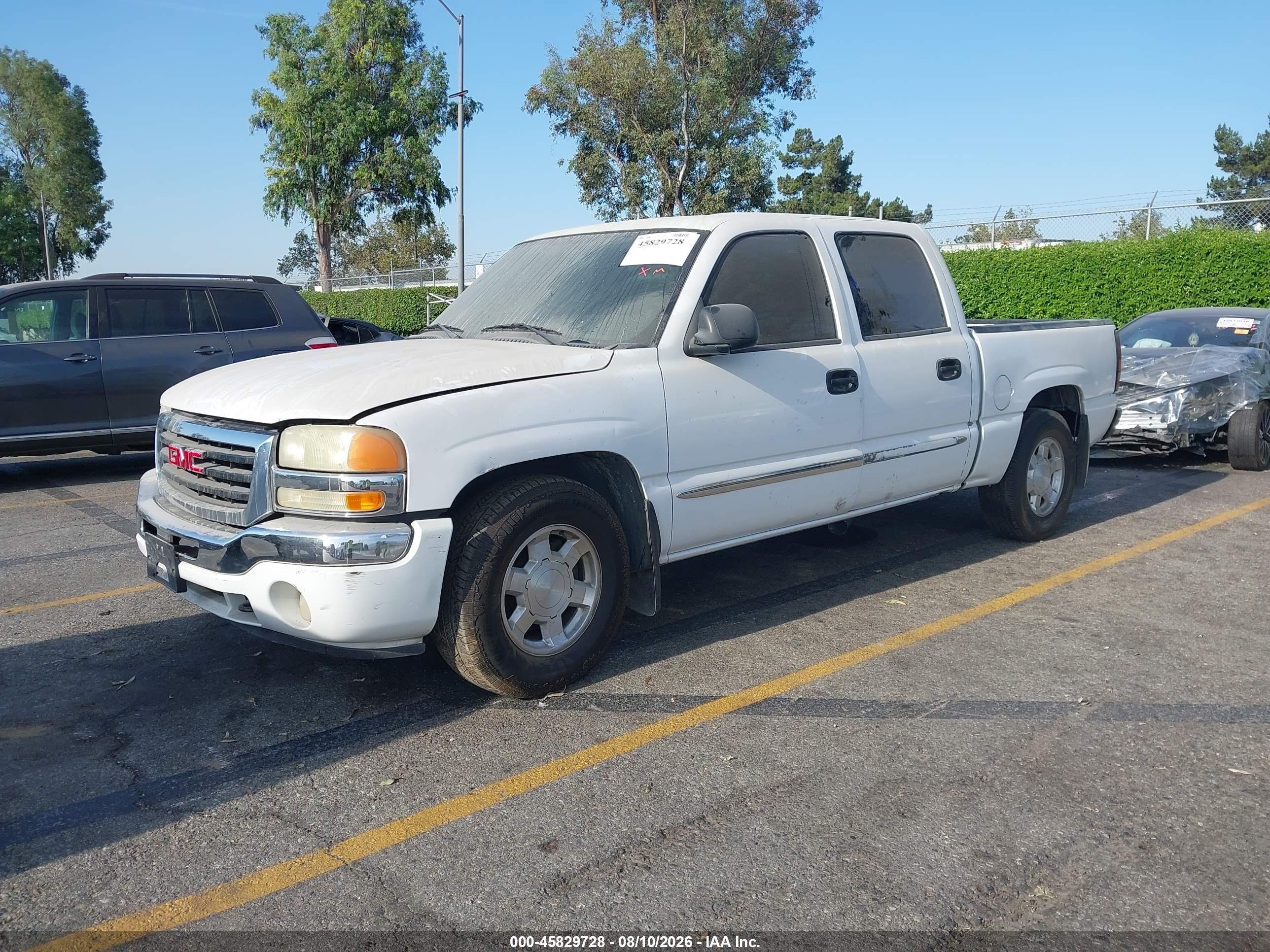 2005 Gmc Sierra 1500 Sle White vin: 2GTEC13T351110500
