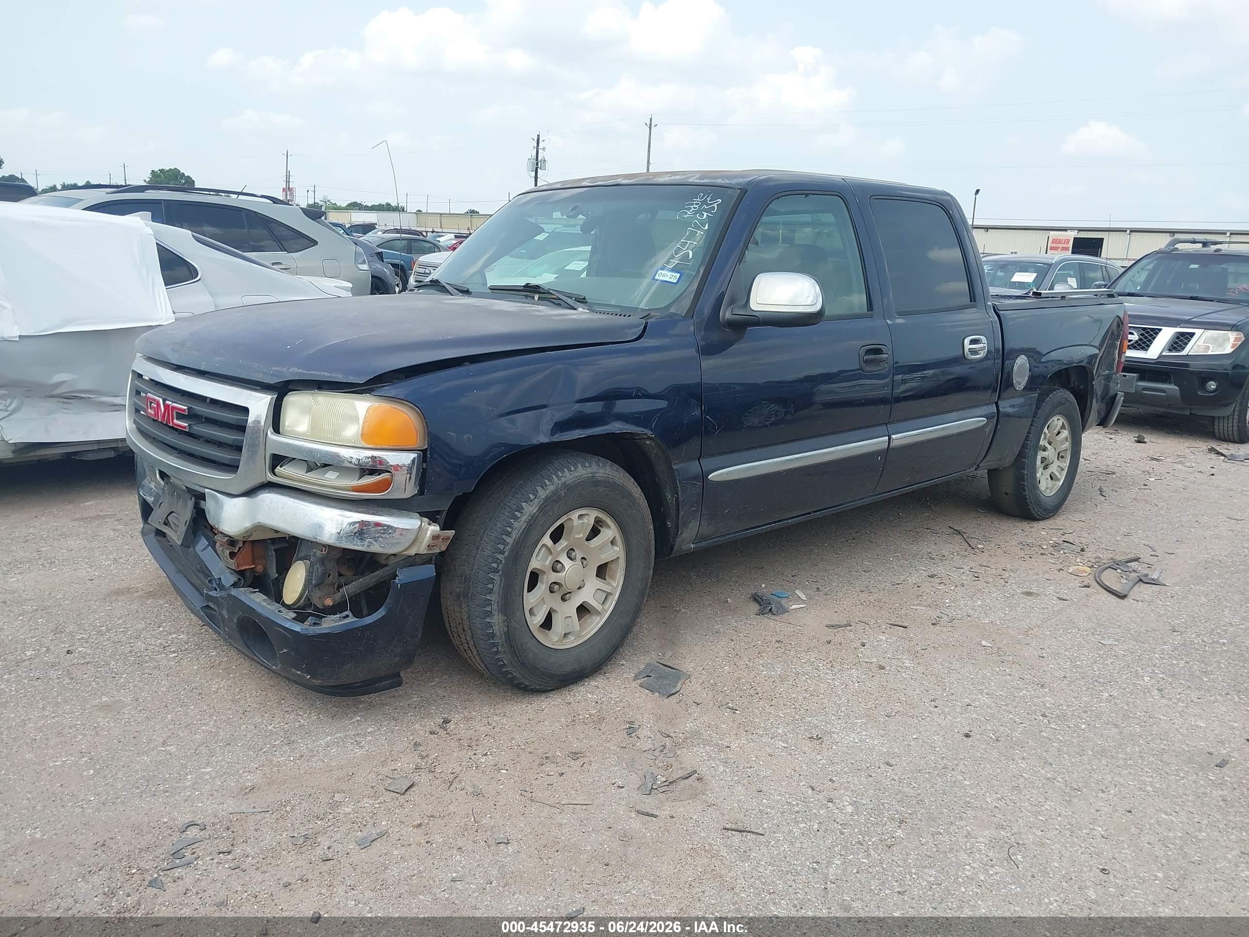 2005 Gmc Sierra 1500 Sle Blue vin: 2GTEC13T551161805