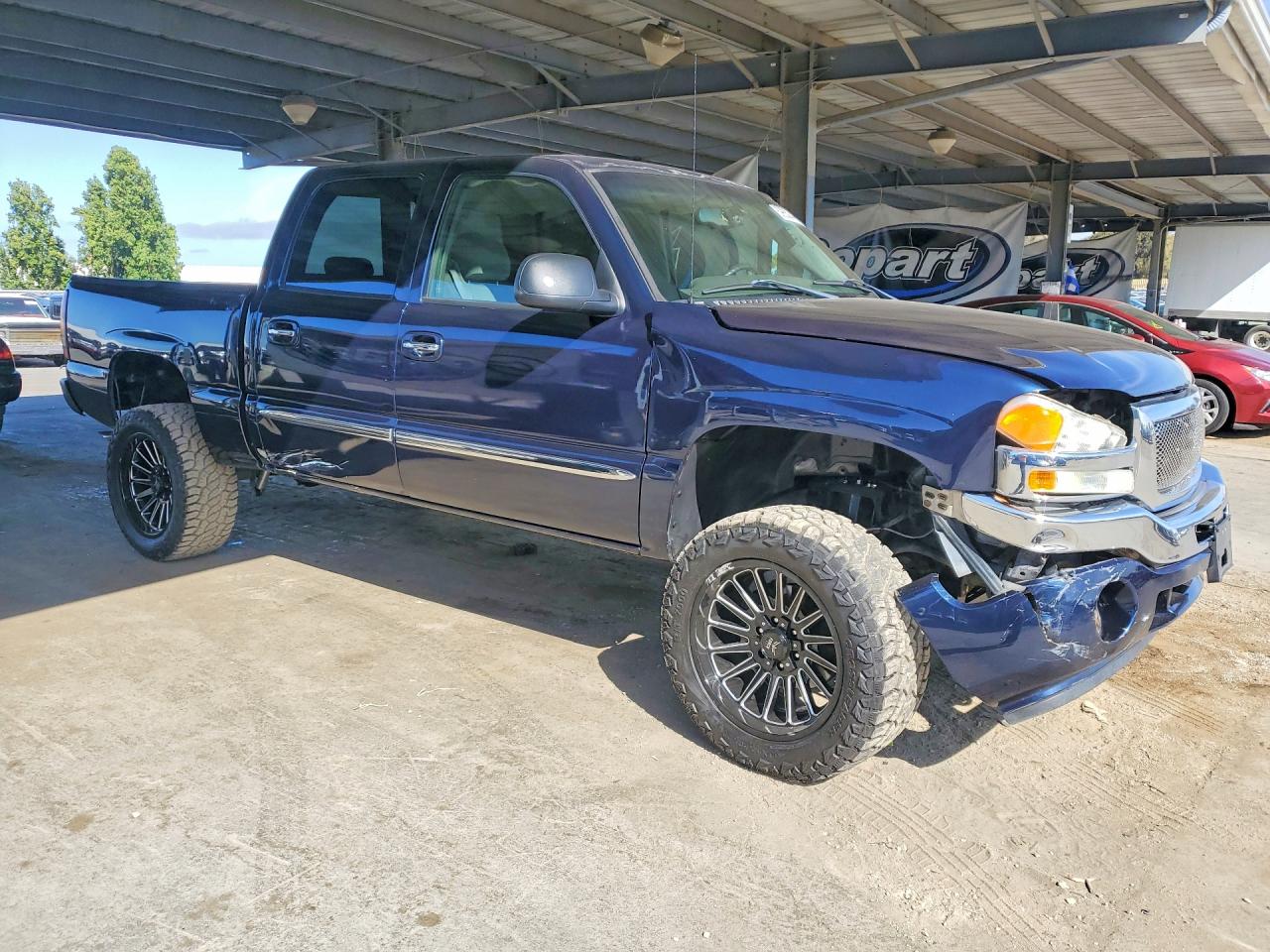2005 Gmc New Sierra C1500 Blue vin: 2GTEC13T551236857