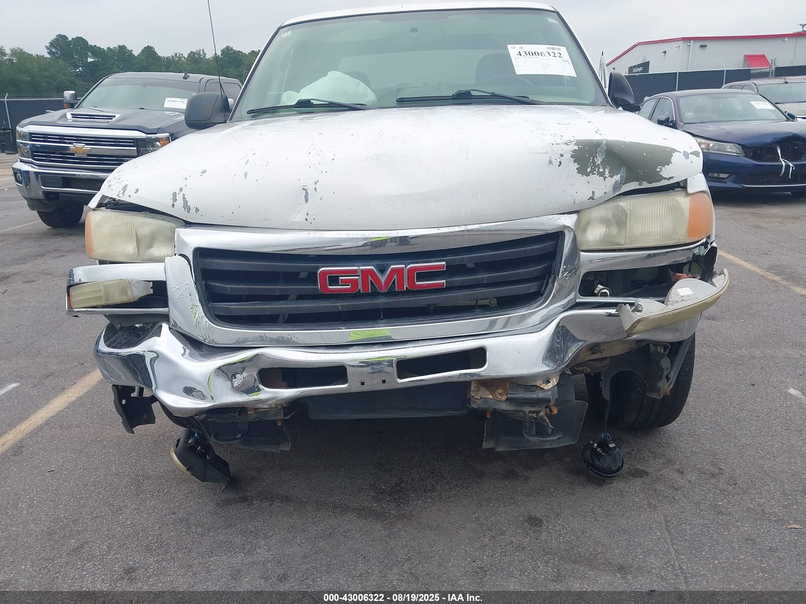2005 Gmc Sierra 1500 Sle White vin: 2GTEC13T651313509