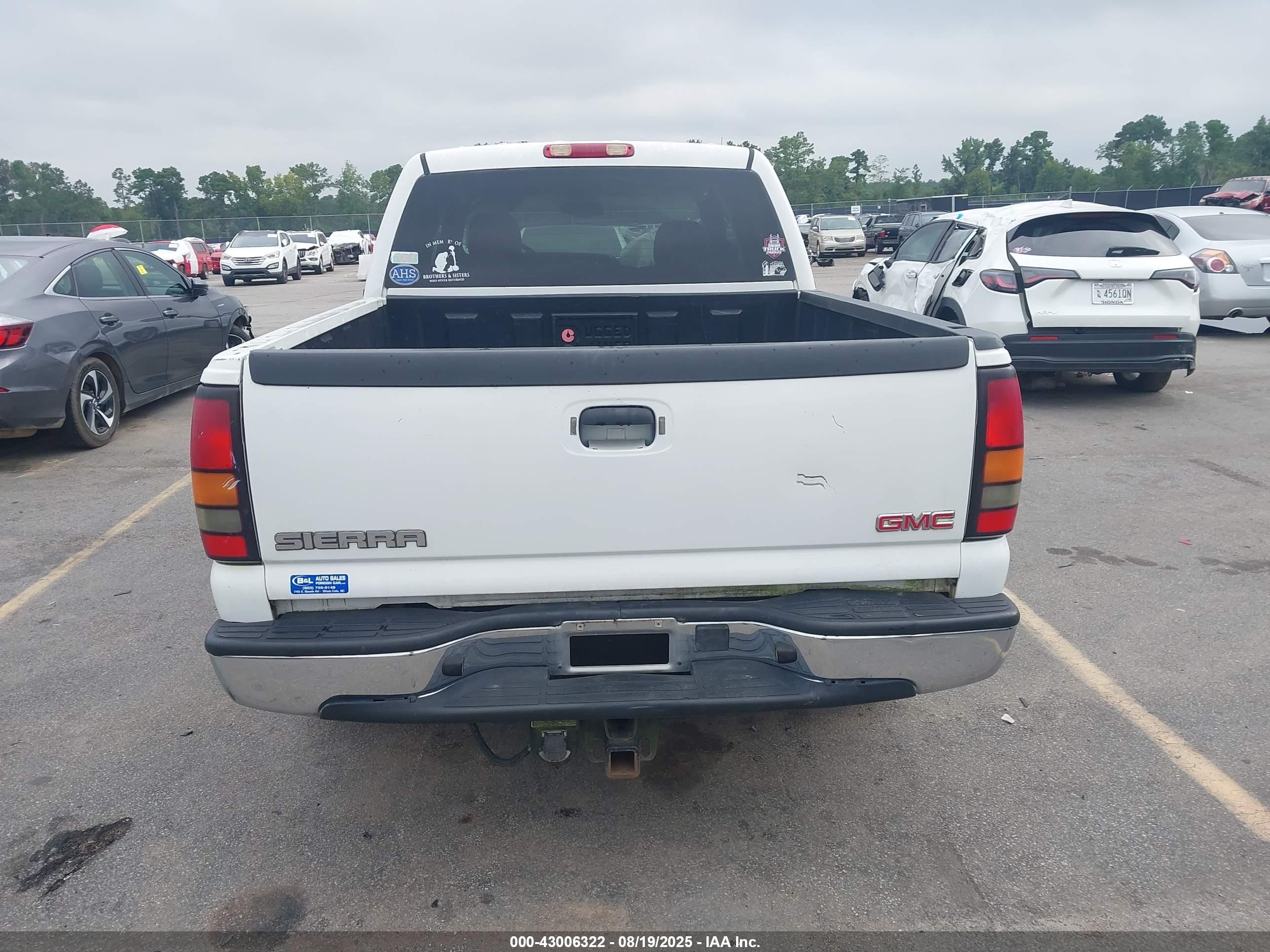 2005 Gmc Sierra 1500 Sle White vin: 2GTEC13T651313509