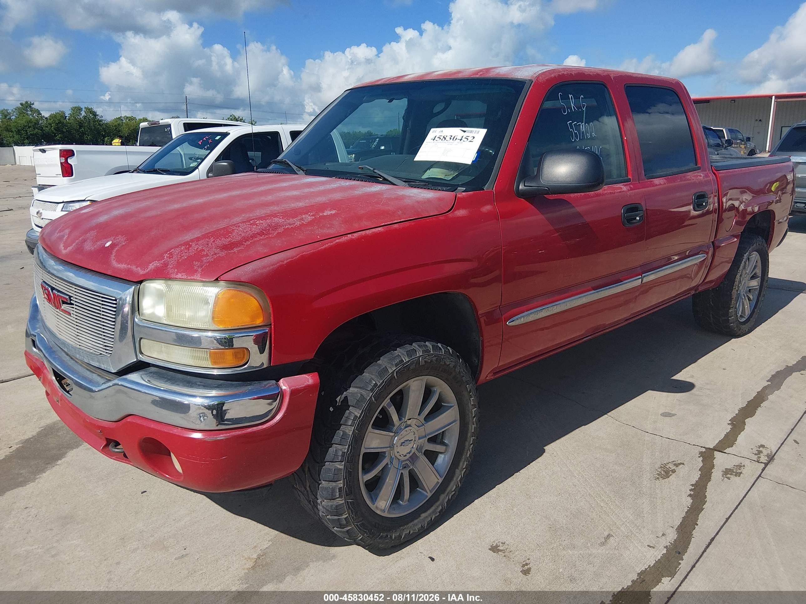 2005 Gmc Sierra 1500 Sle Красный vin: 2GTEC13T851162978