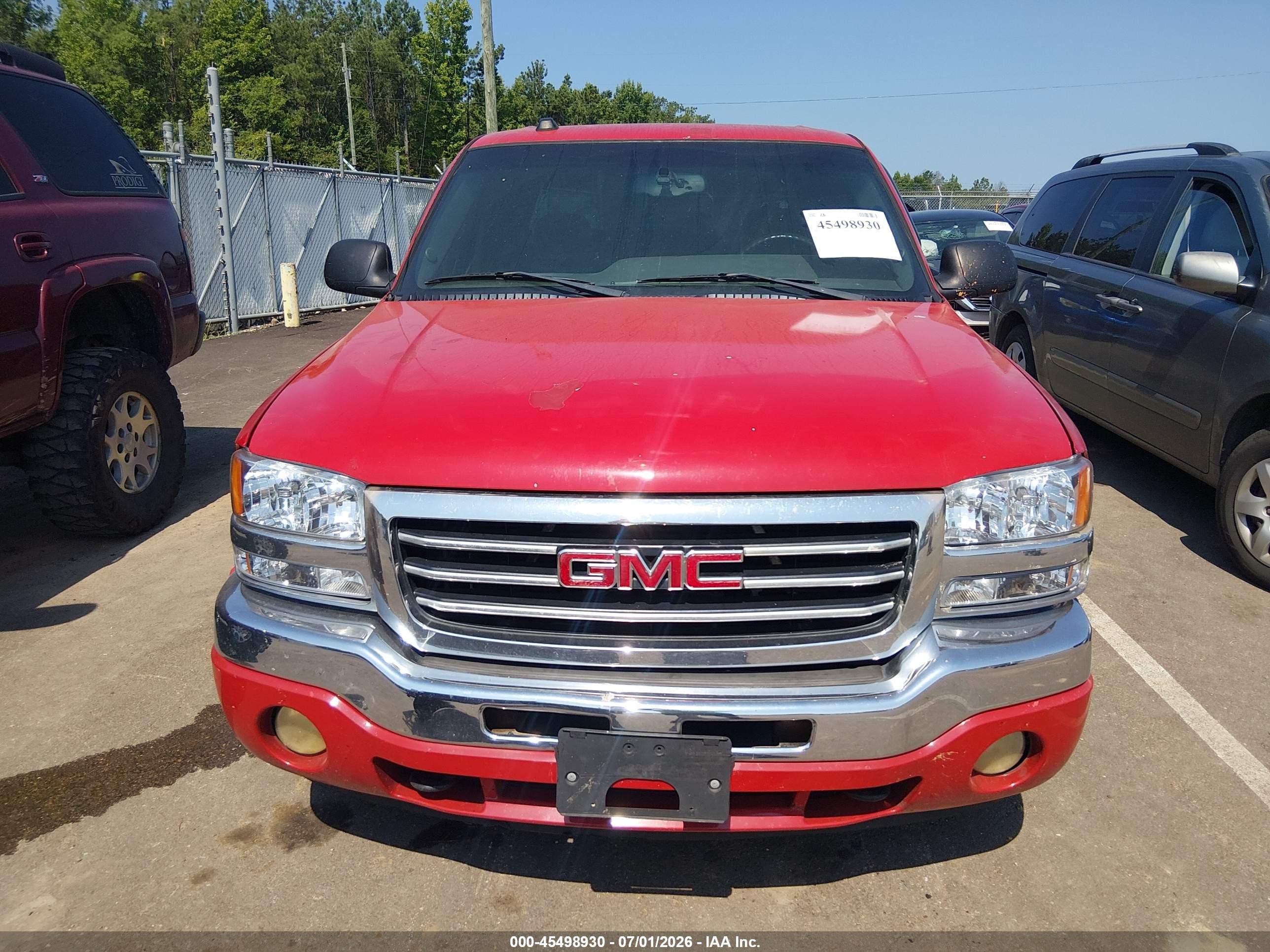 2005 Gmc Sierra 1500 Sle Red vin: 2GTEC13T851225254
