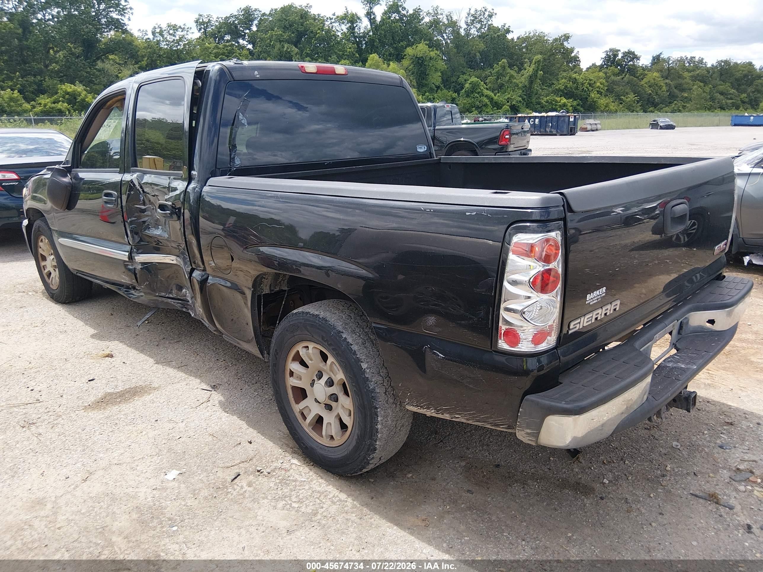 2005 Gmc Sierra 1500 Sle Black vin: 2GTEC13T851377759