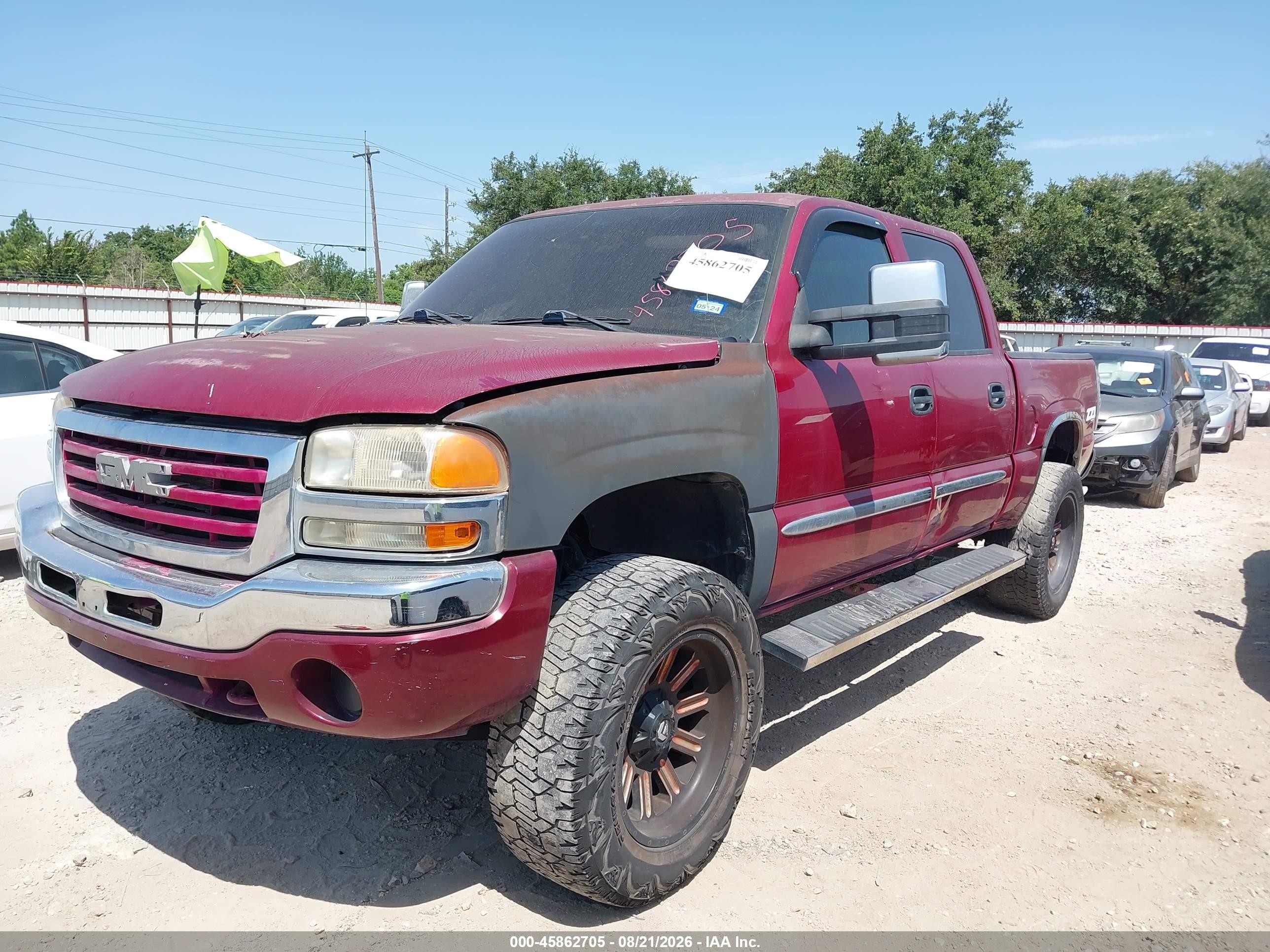 2005 Gmc Sierra 1500 Sle Maroon vin: 2GTEC13T851381682