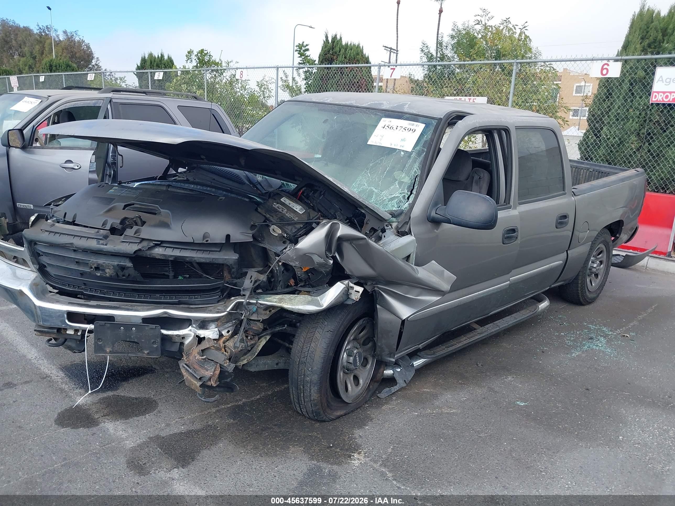 2006 Gmc Sierra 1500 Sl Gray vin: 2GTEC13V261218237