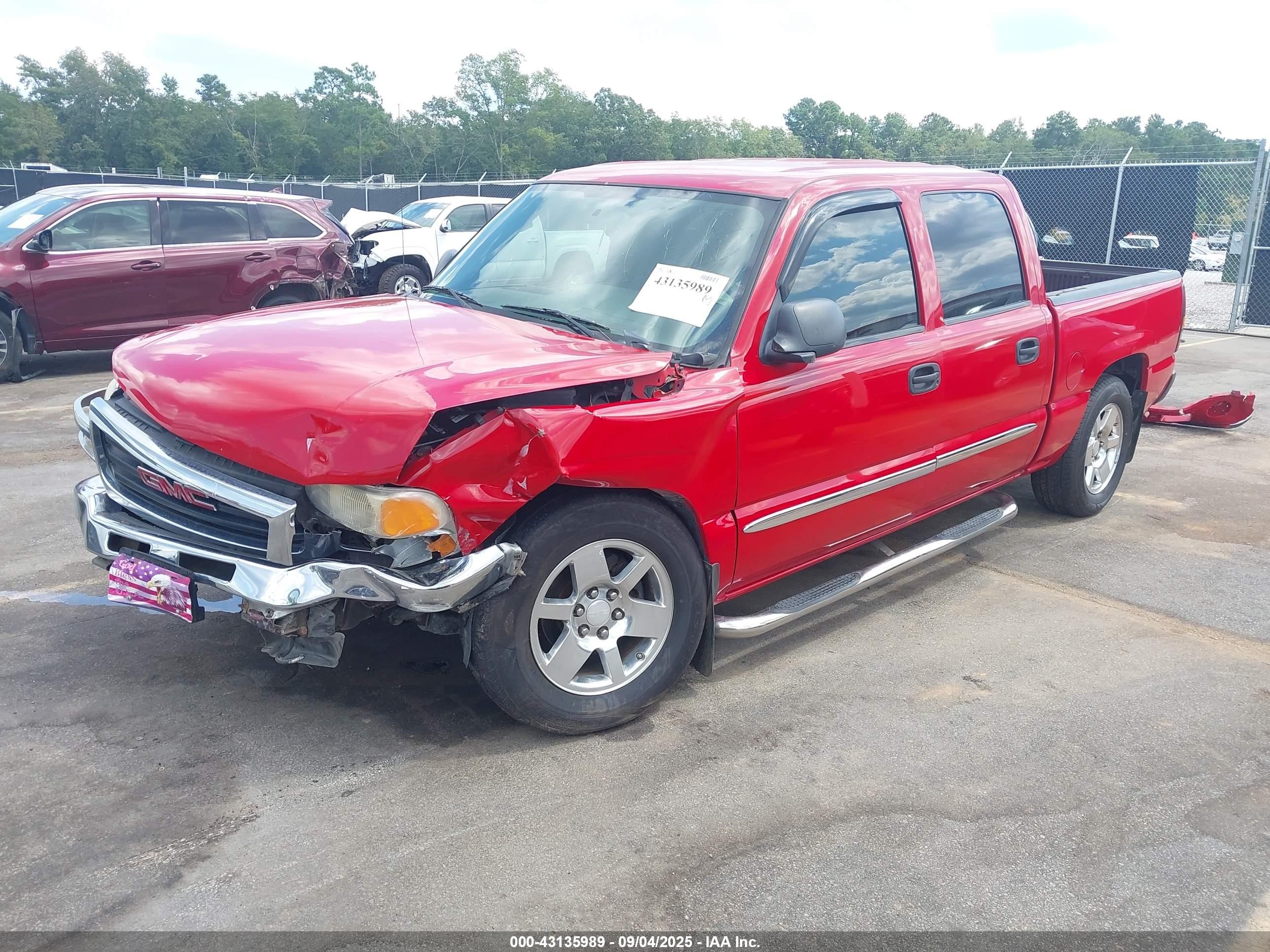 2007 Gmc Sierra 1500 Classic Sl Red vin: 2GTEC13V671161512