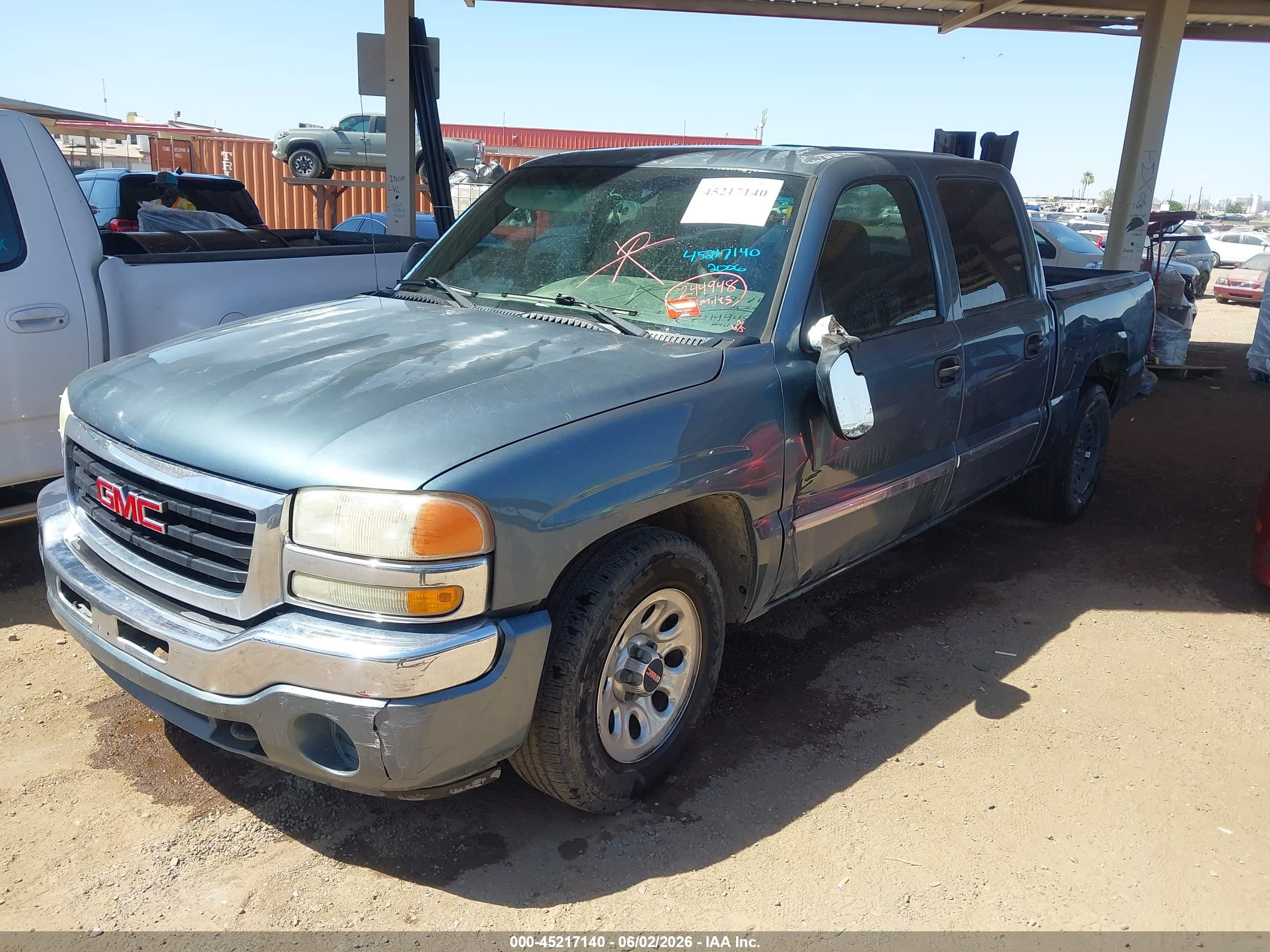 2006 Gmc Sierra 1500 Sl Бирюзовый vin: 2GTEC13V761268583