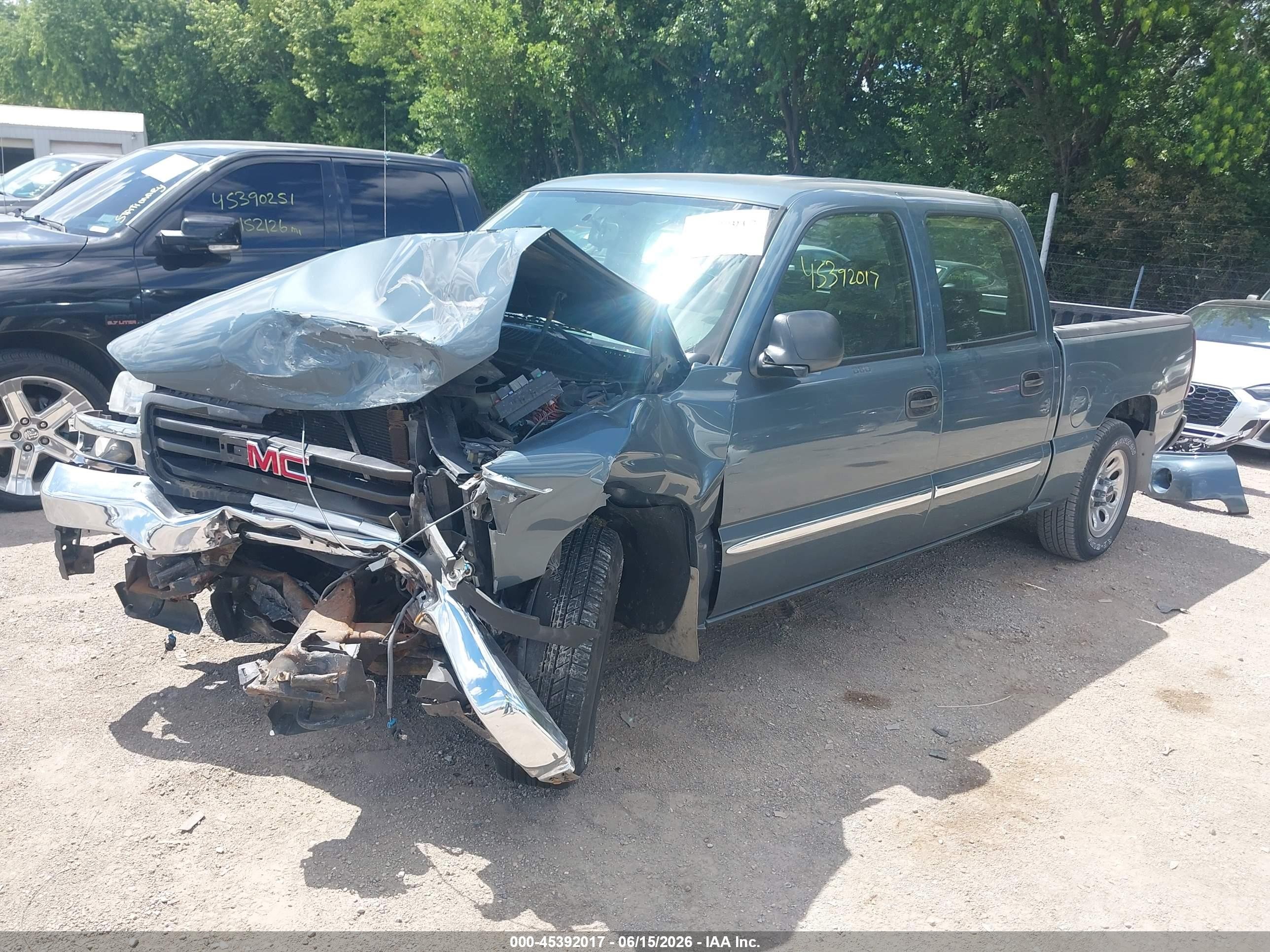 2006 Gmc Sierra 1500 Sl Blue vin: 2GTEC13VX61272210