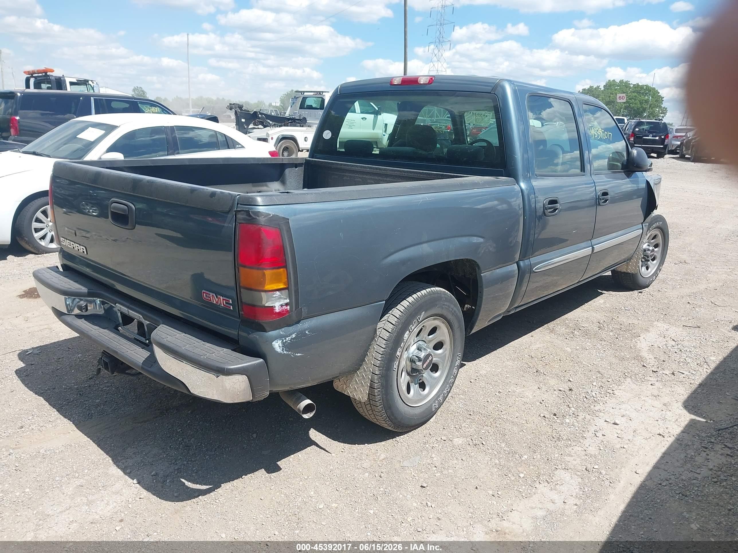 2006 Gmc Sierra 1500 Sl Blue vin: 2GTEC13VX61272210