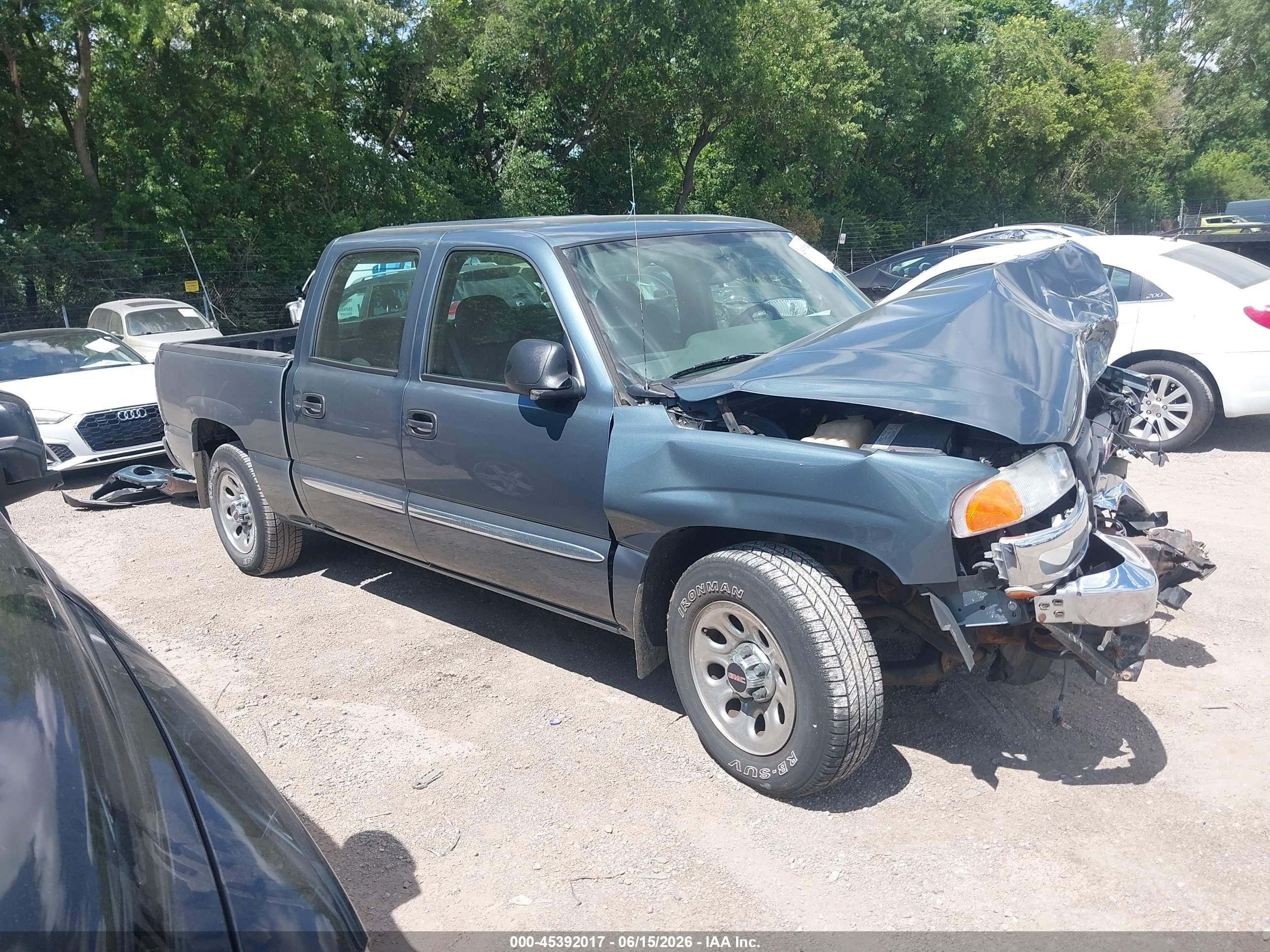 2006 Gmc Sierra 1500 Sl Blue vin: 2GTEC13VX61272210