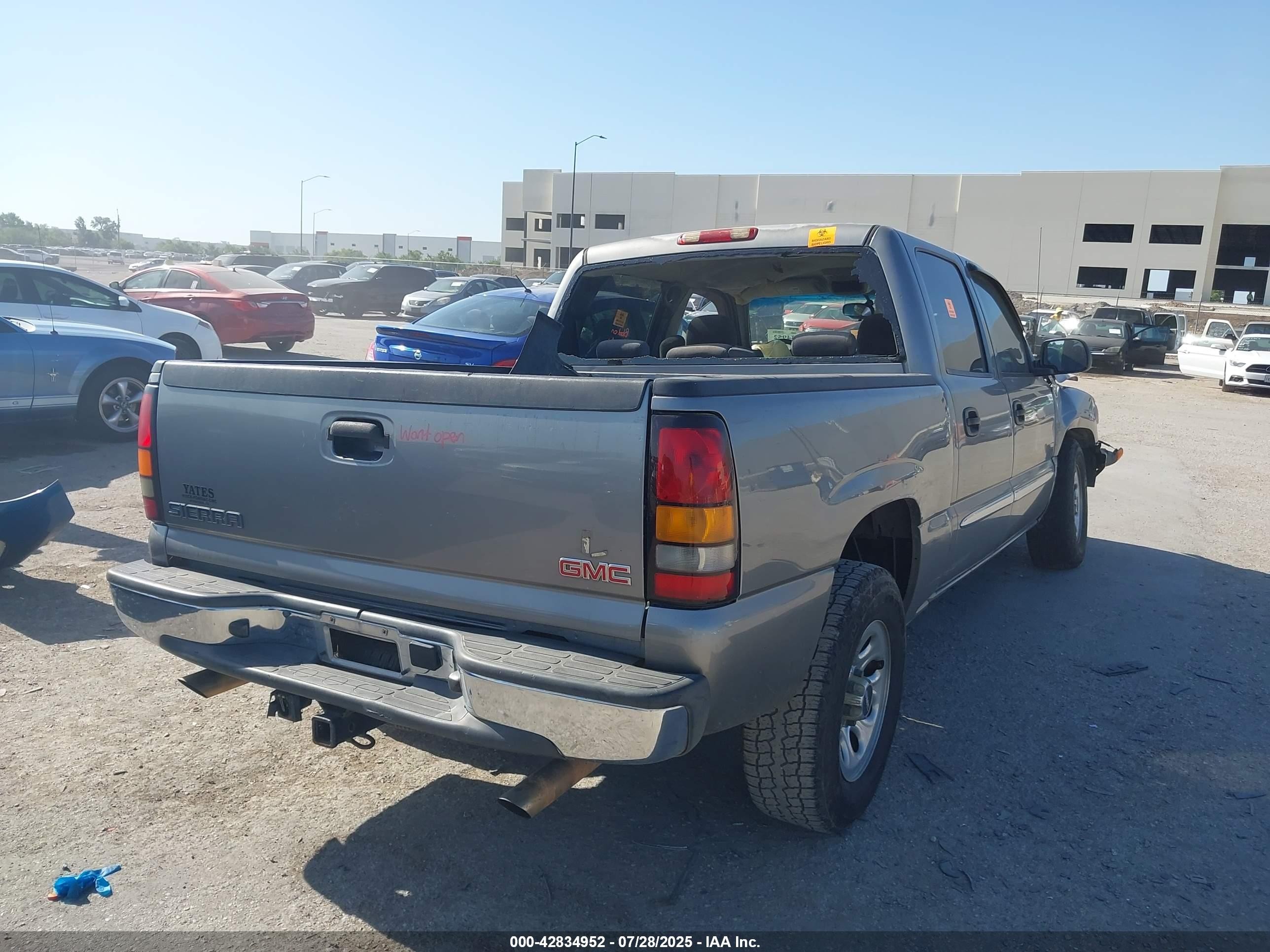 2007 Gmc Sierra 1500 Classic Sl Gray vin: 2GTEC13VX71178717