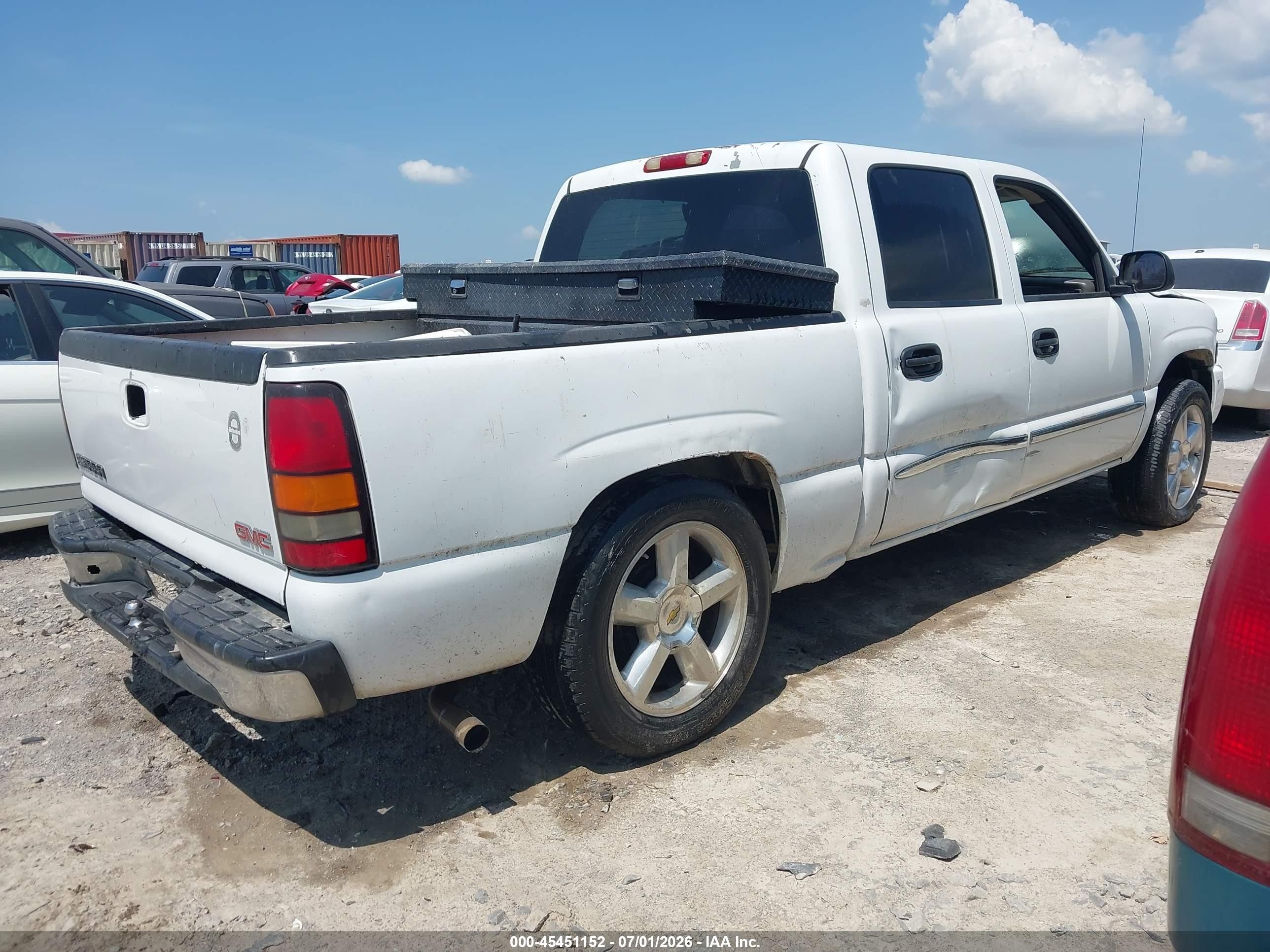 2007 Gmc Sierra 1500 Classic Sle1 Белый vin: 2GTEC13Z071108128