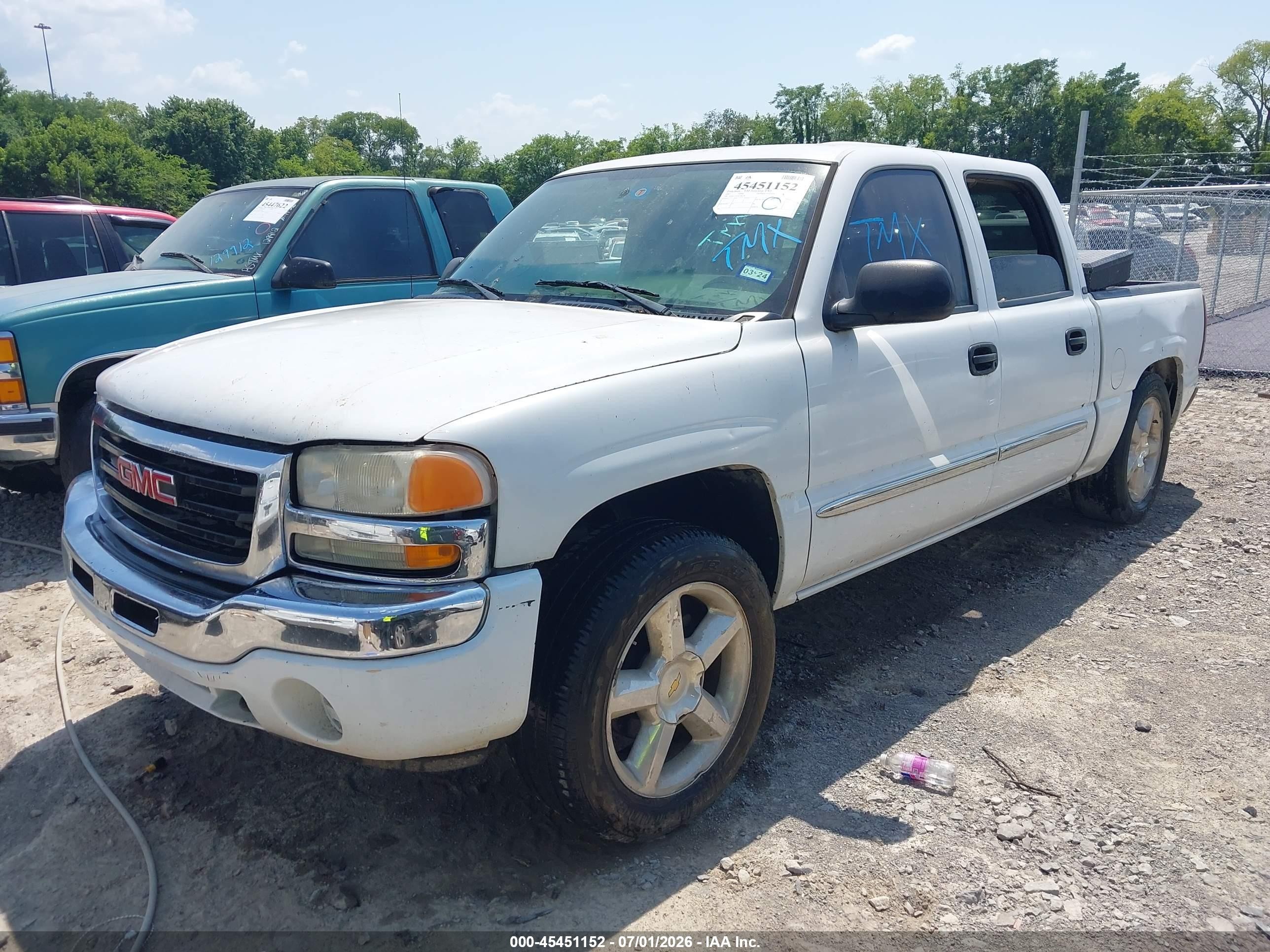 2007 Gmc Sierra 1500 Classic Sle1 Белый vin: 2GTEC13Z071108128